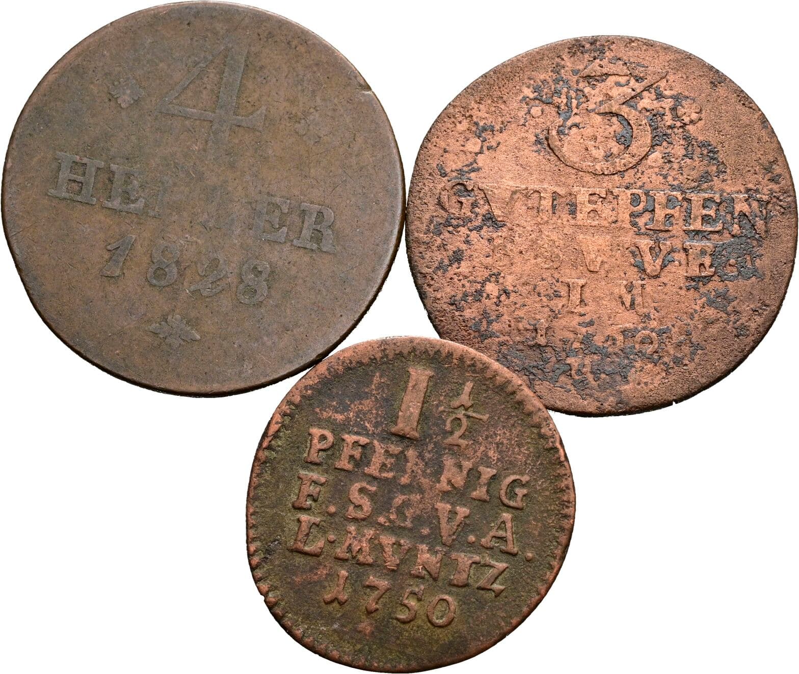 Lot 3 Stück Kleinmünzen – Vorderseite