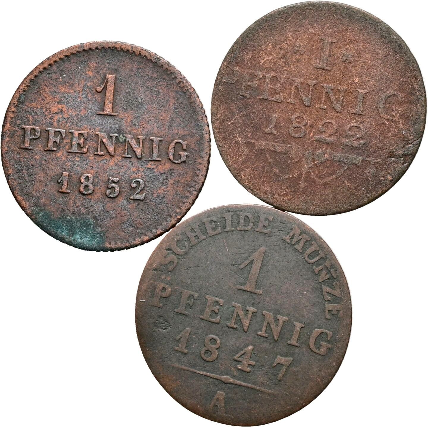 Lot 3 Stk. Kleinmünzen – Vorderseite