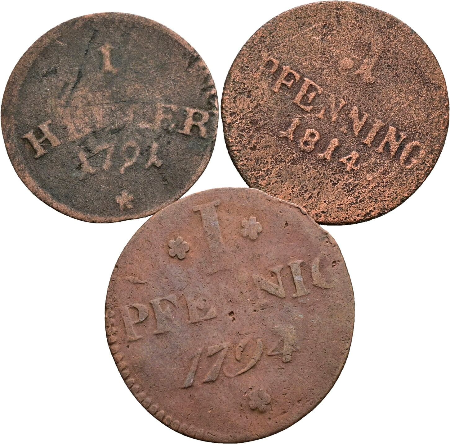 Lot 3 Stück Kleinmünzen – Vorderseite