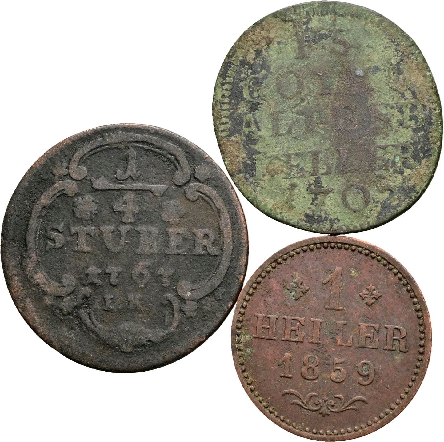 Lot 3 Stk. Kleinmünzen – Vorderseite