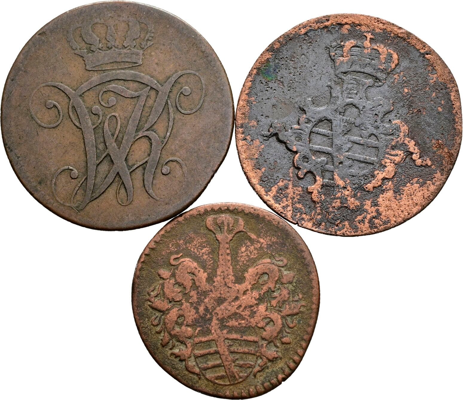 Lot 3 Stück Kleinmünzen – Rückseite