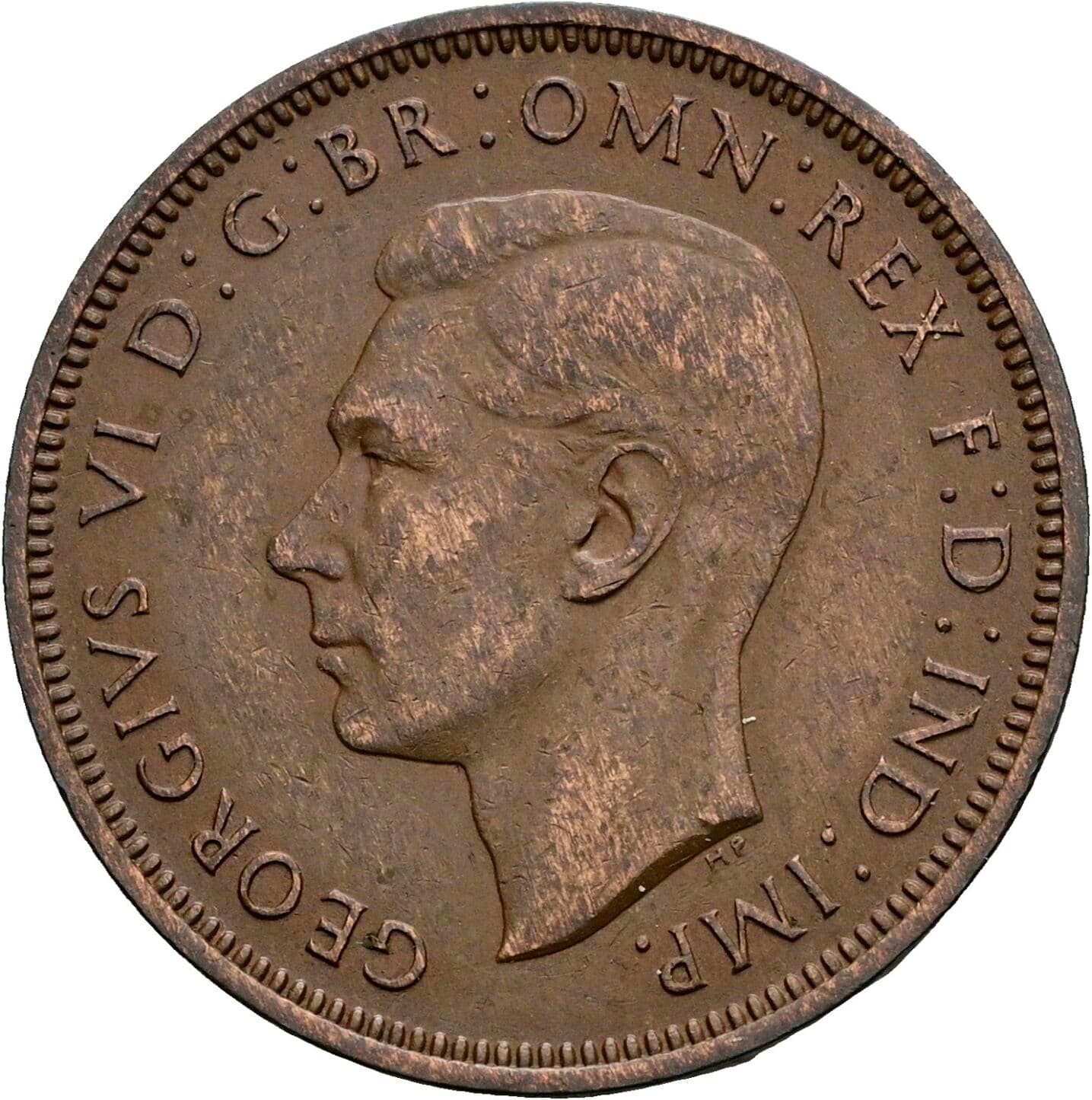 Half Penny Georg VI. (1936-1952) 1948 – Vorderseite