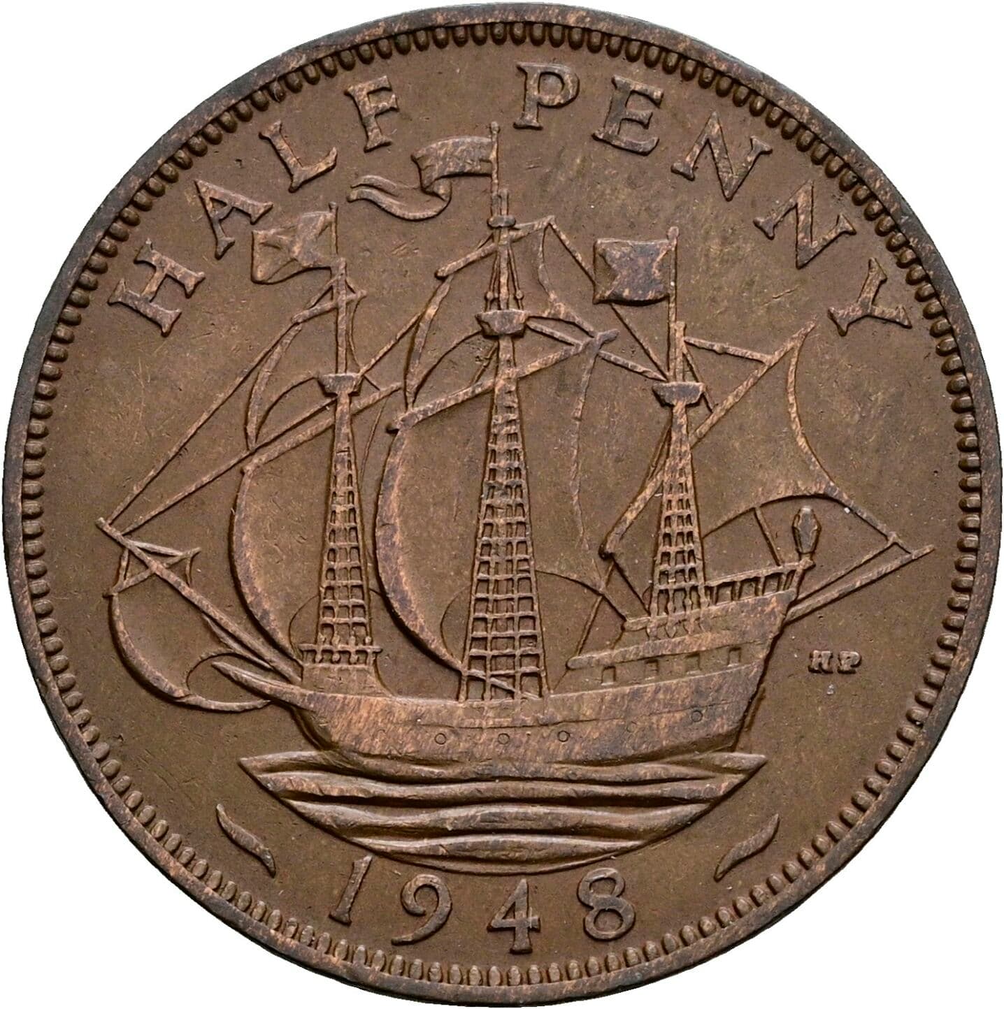 Half Penny Georg VI. (1936-1952) 1948 – Rückseite