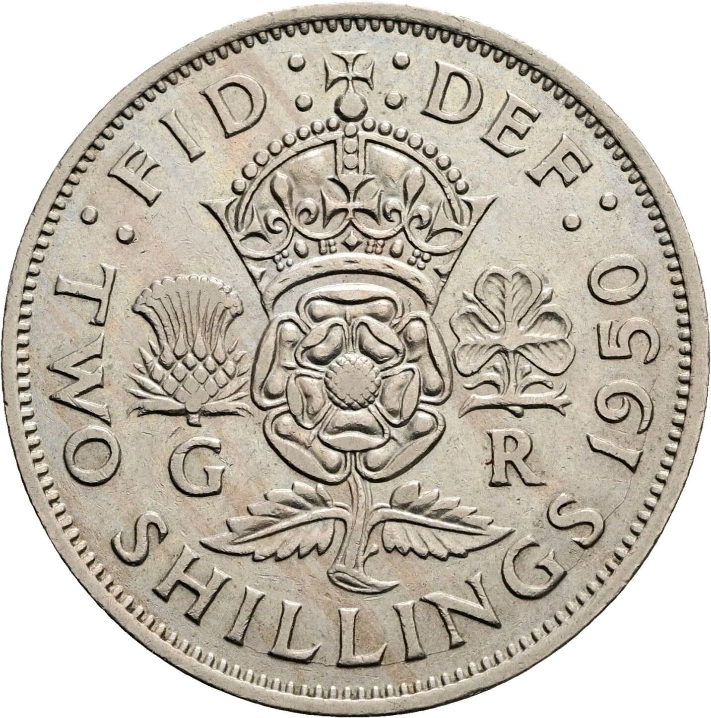 2 Shillings George VI. 1936-1952 1950 – Rückseite