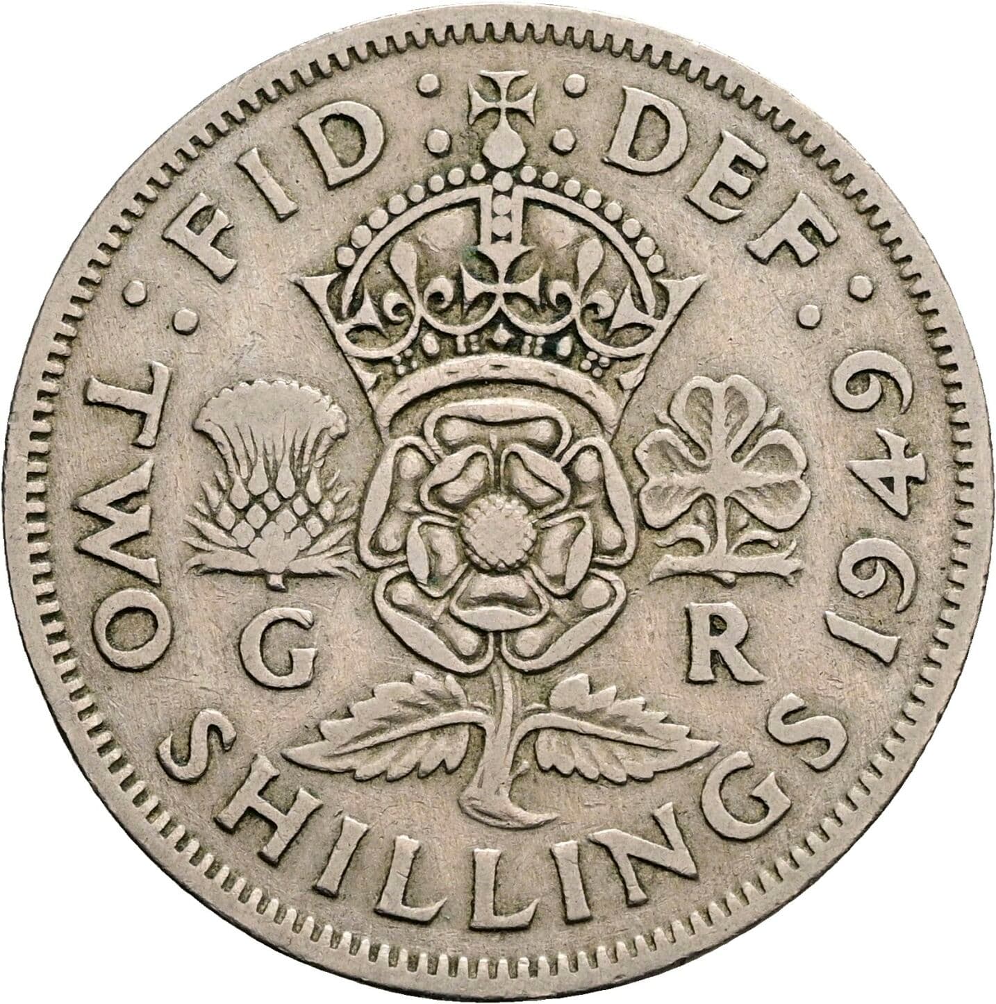 2 Shillings George VI. 1936-1952 1949 – Rückseite