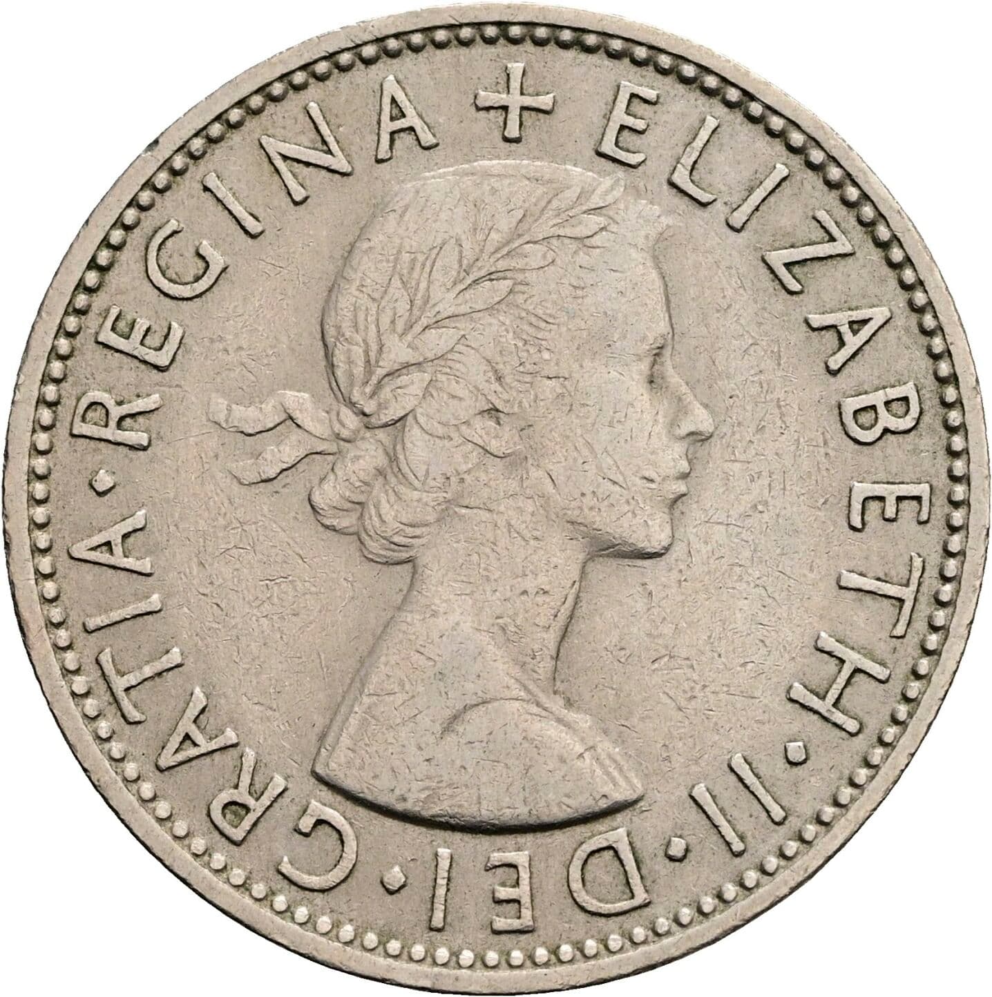2 Shillings Elisabeth II. 1952-2022 1959 – Vorderseite
