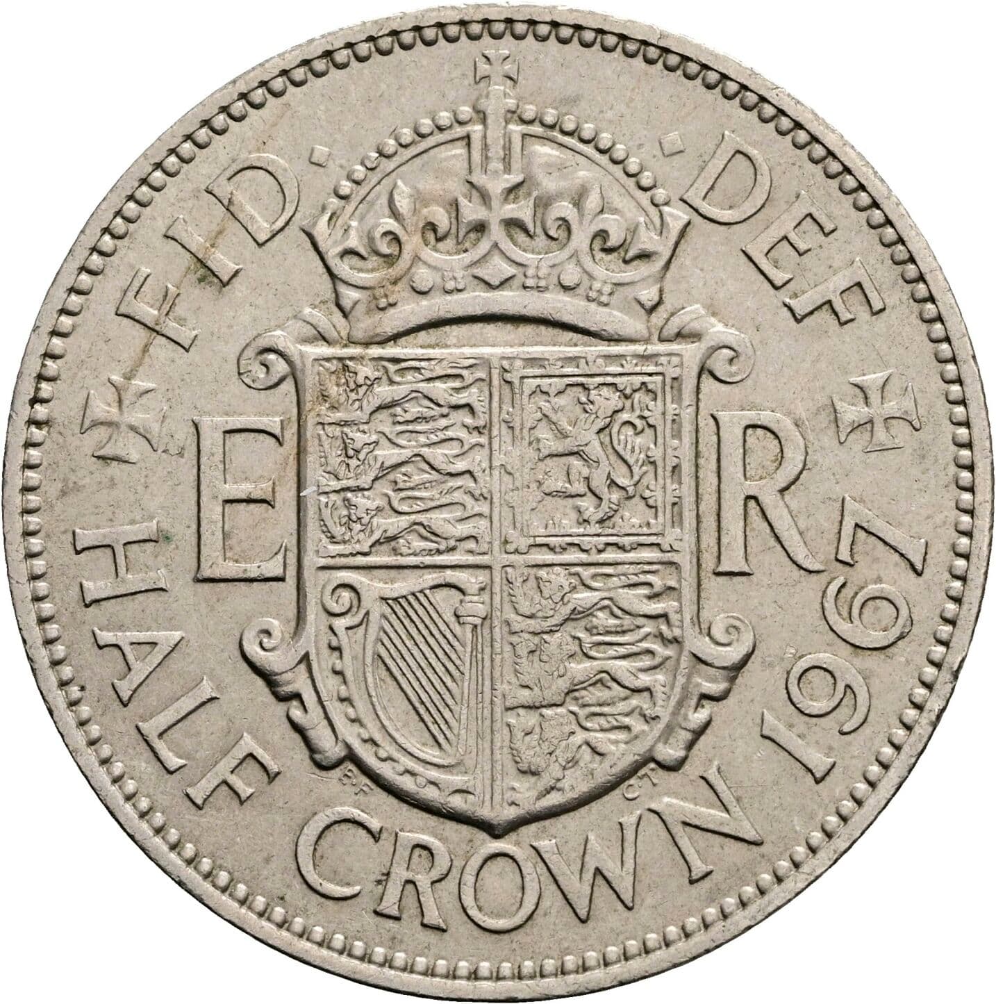 Half Crown Elisabeth II. 1952-2022 1967 – Rückseite