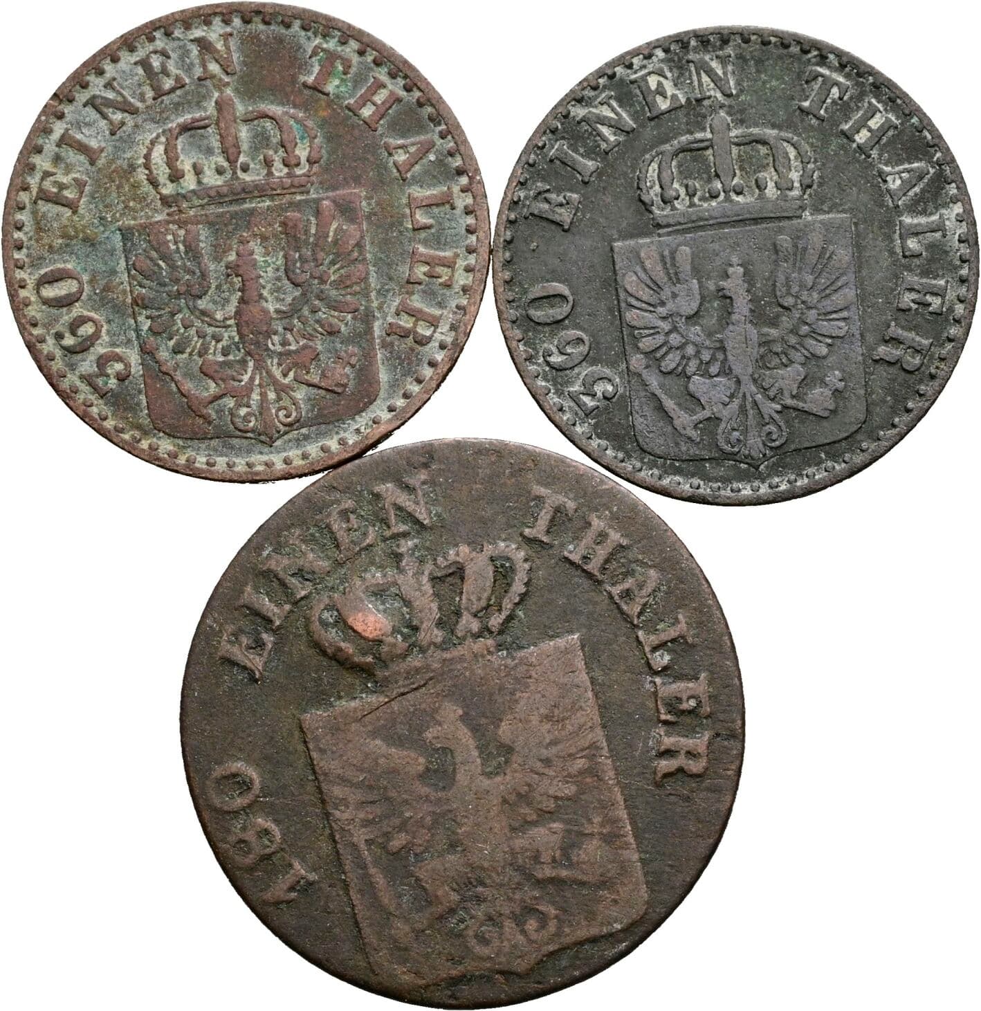 Lot 3 Stk. Kleinmünzen – Rückseite