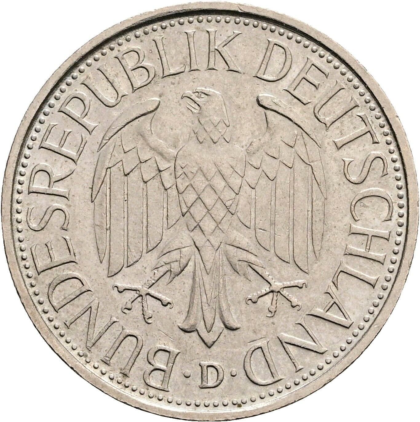 1 Deutsche Mark 1986 D – Rückseite