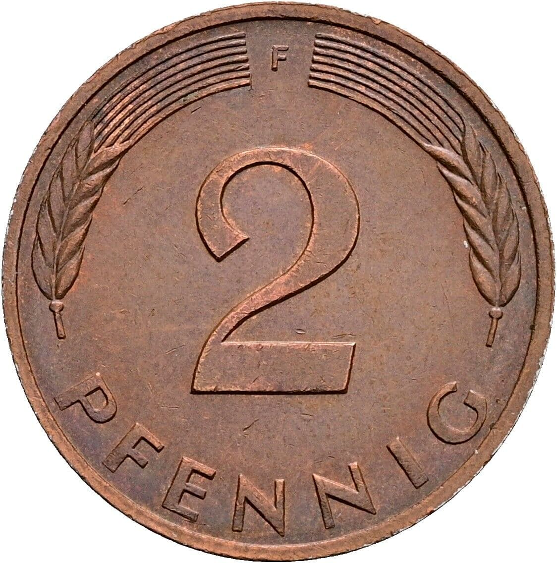 2 Pfennig 1978 F – Vorderseite