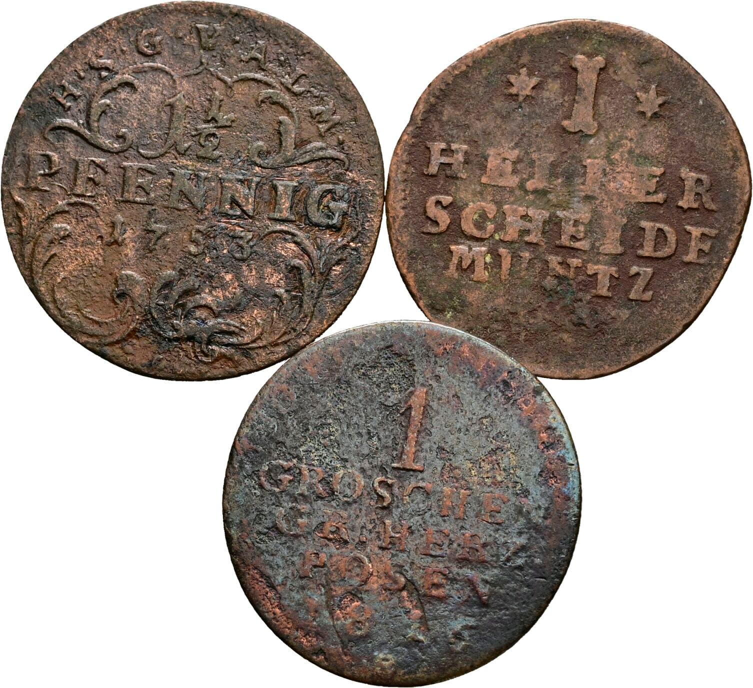 Lot 3 Stück Kleinmünzen – Vorderseite