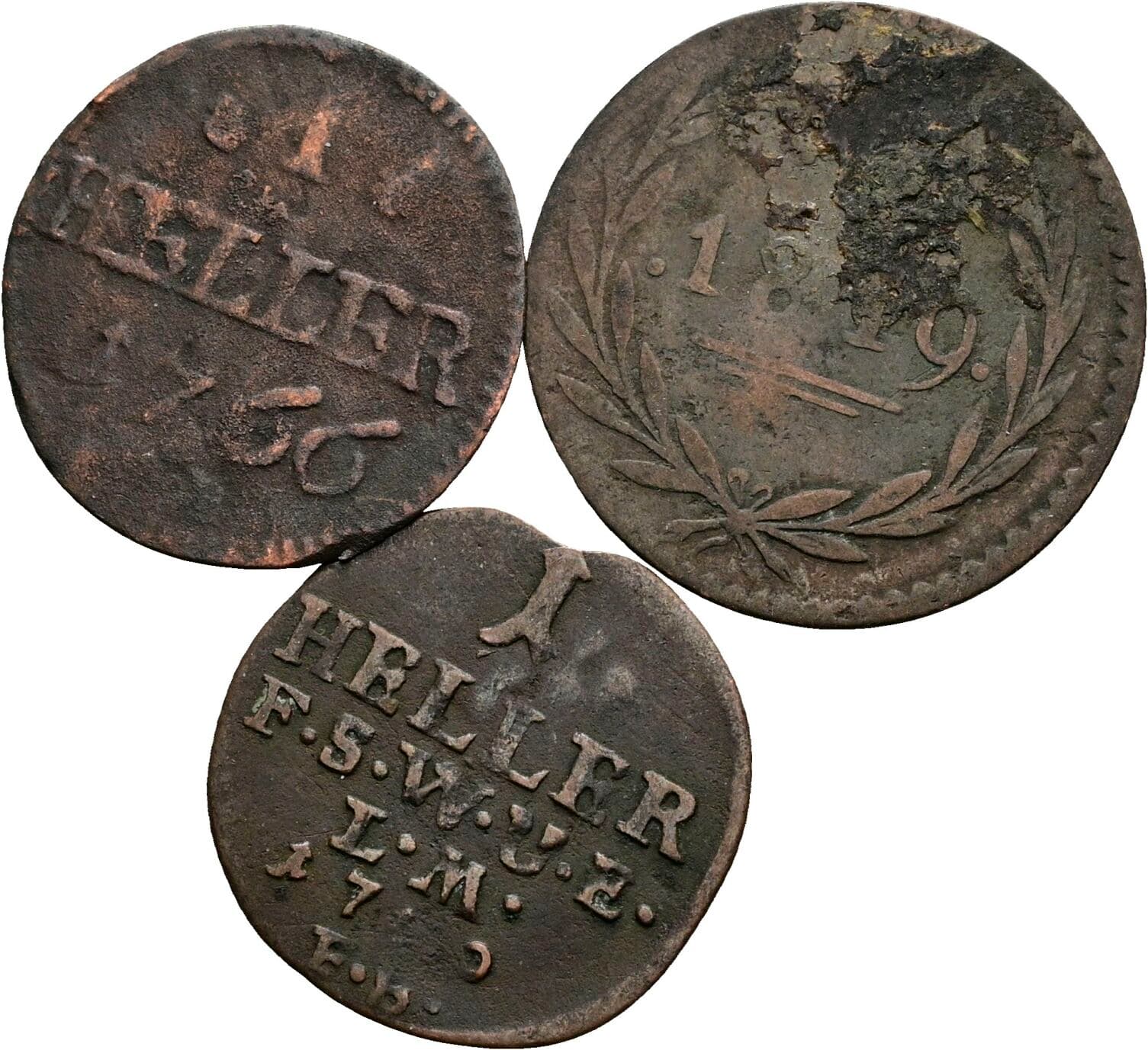 Lot 3 Stück Kleinmünzen – Vorderseite