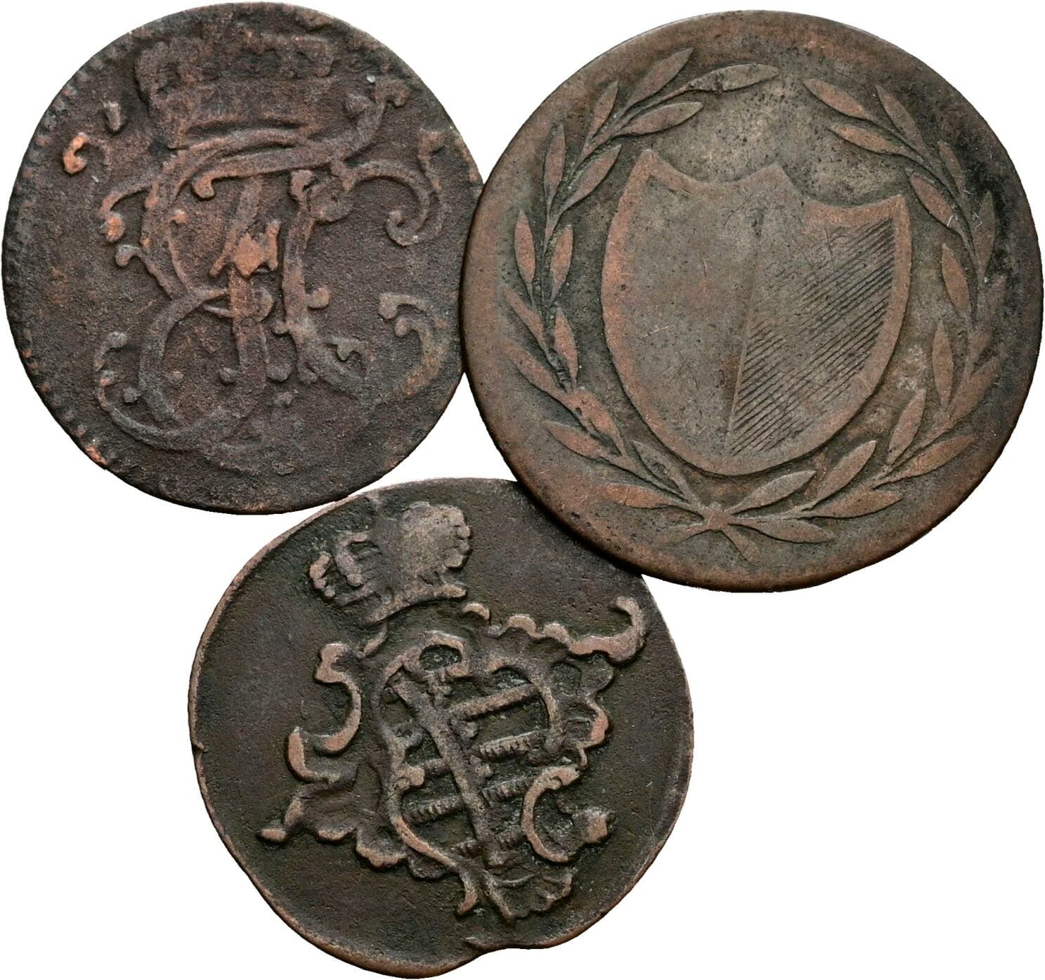Lot 3 Stück Kleinmünzen – Rückseite