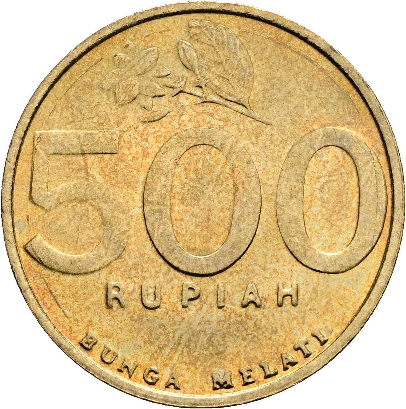 500 Rupiah 2001 – Vorderseite