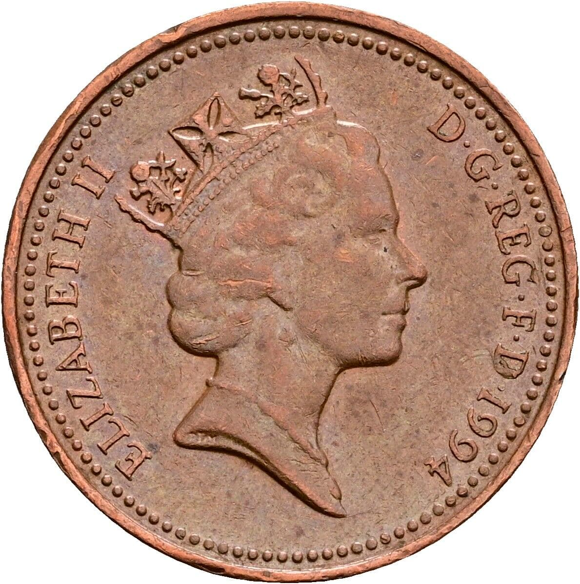1 Penny Elisabeth II. 1952-2022 1994 – Vorderseite