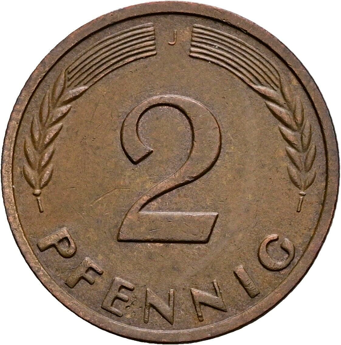 2 Pfennig 1963 J – Vorderseite