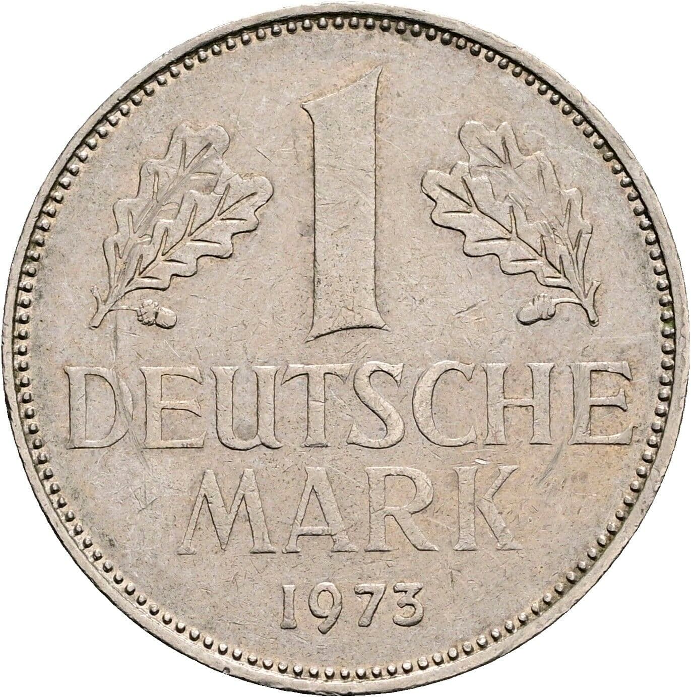 1 Deutsche Mark 1973 J – Vorderseite