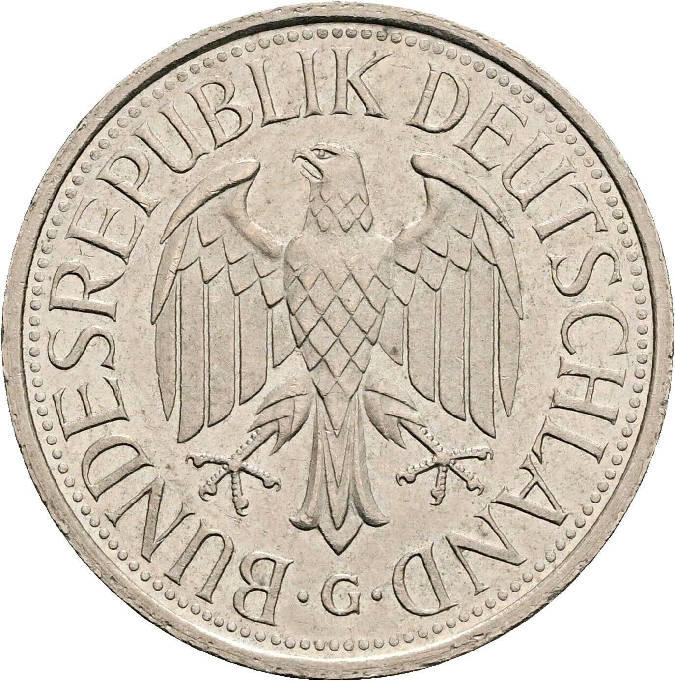 1 Deutsche Mark 1985 G – Rückseite