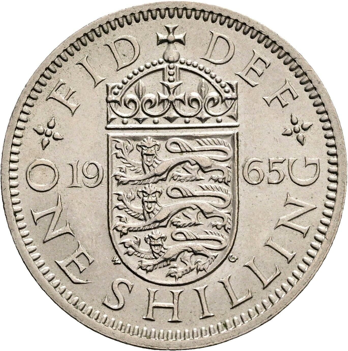 1 Shilling Elisabeth II. 1952-2022 1965 – Rückseite