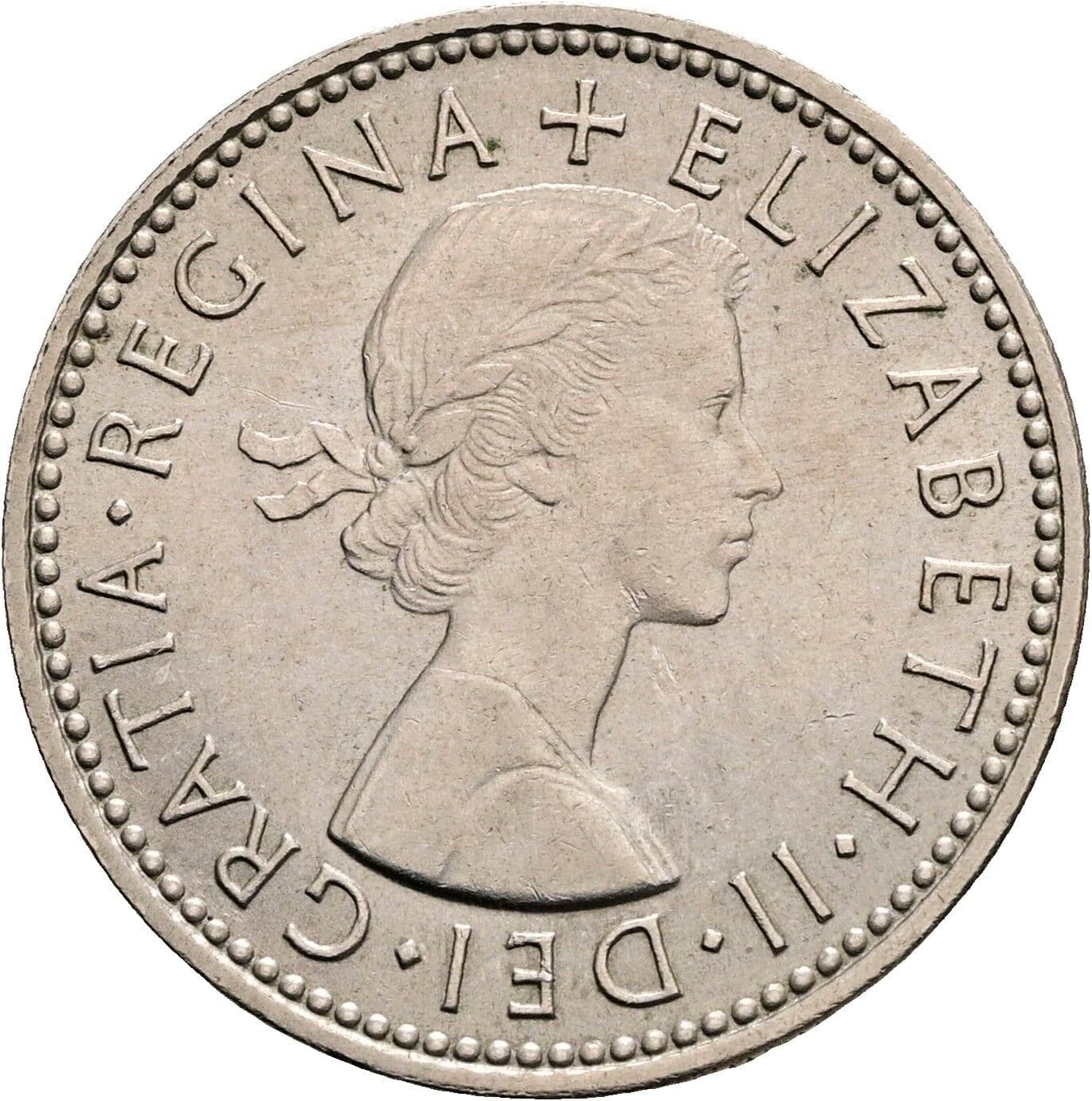 1 Shilling Elisabeth II. 1952-2022 1963 – Vorderseite