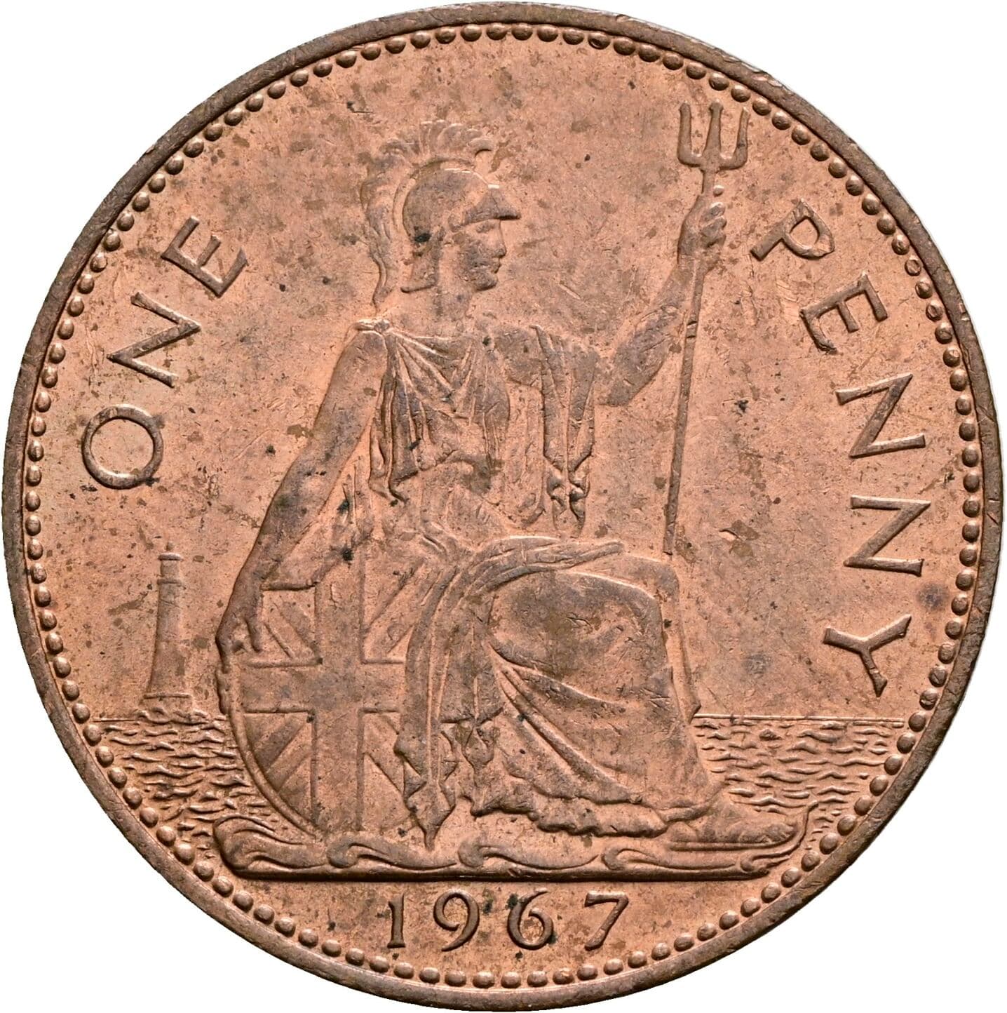 1 Penny Elisabeth II. 1952-2022 1967 – Rückseite