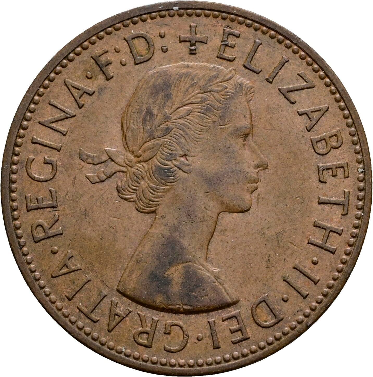 1 Penny Elisabeth II. 1952-2022 1961 – Vorderseite