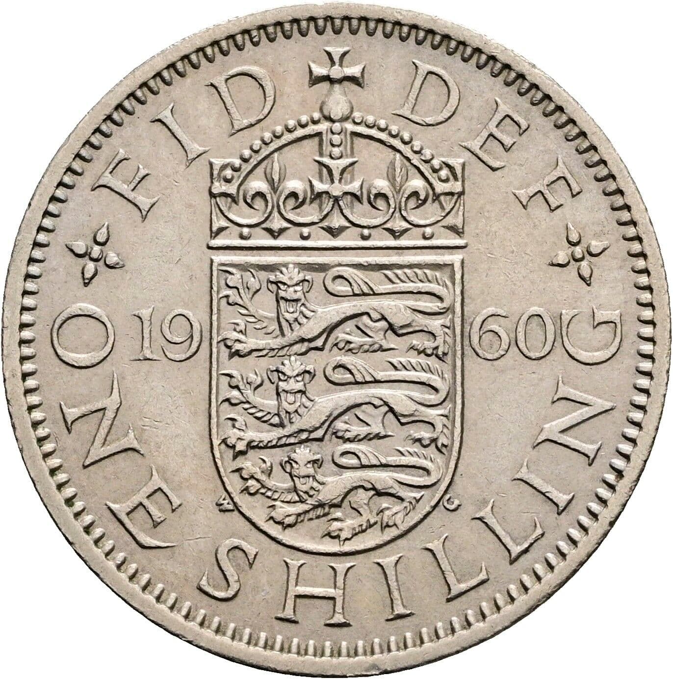 1 Shilling Elisabeth II. 1952-2022 1960 – Rückseite