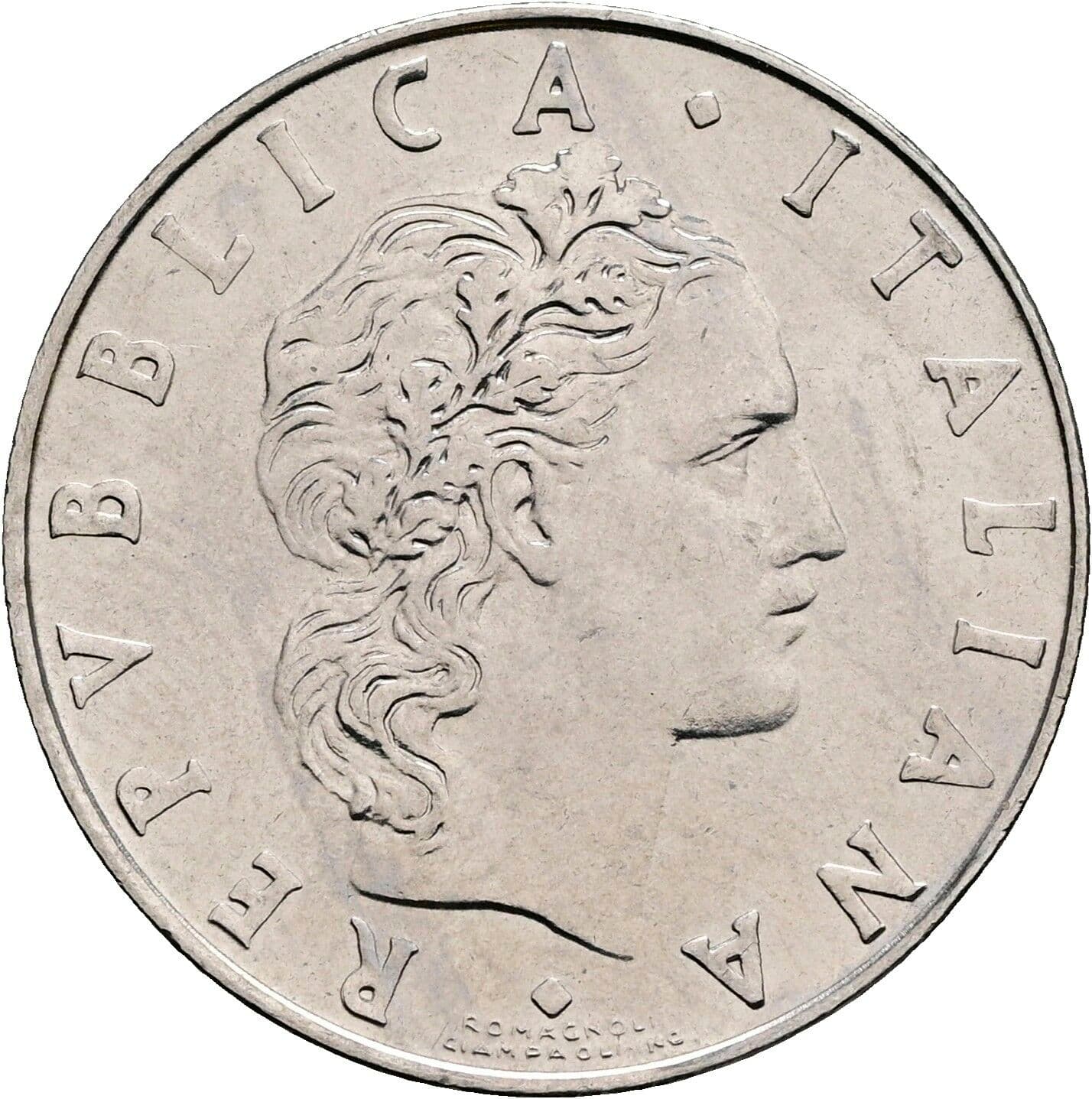 50 Lire 1973 – Vorderseite