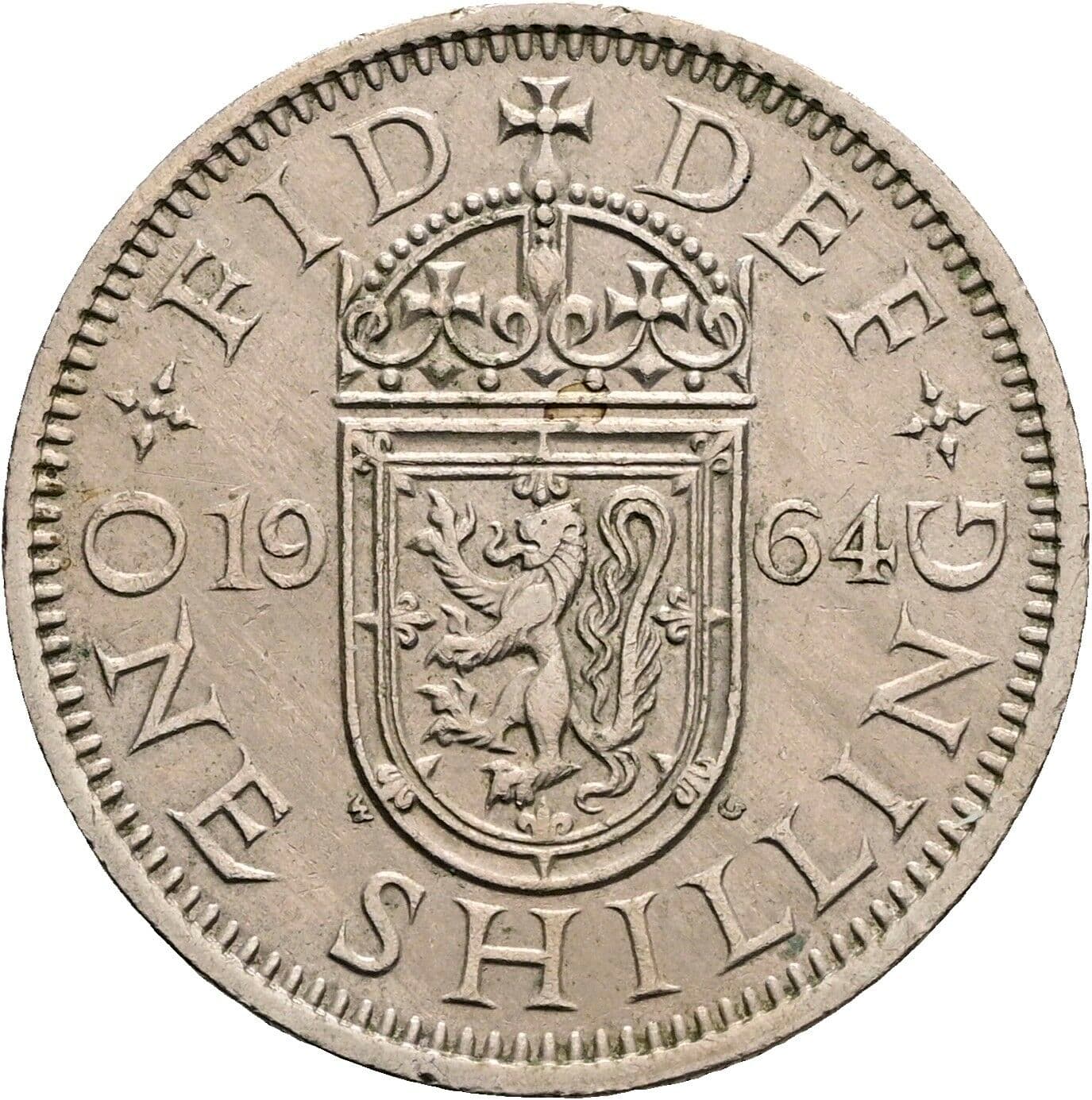 1 Shilling Elisabeth II. 1952-2022 1964 – Rückseite