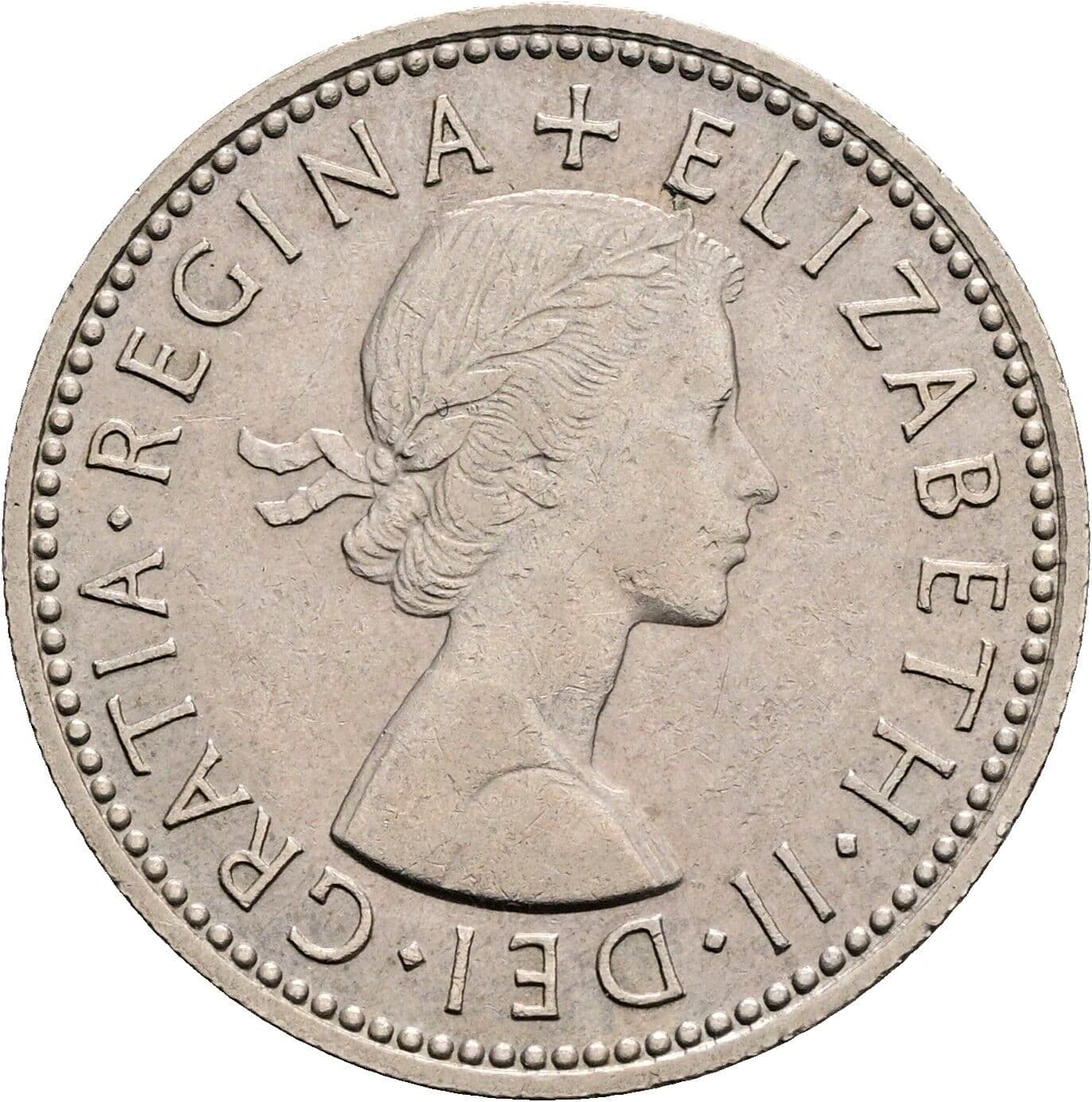 1 Shilling Elisabeth II. 1952-2022 1961 – Vorderseite