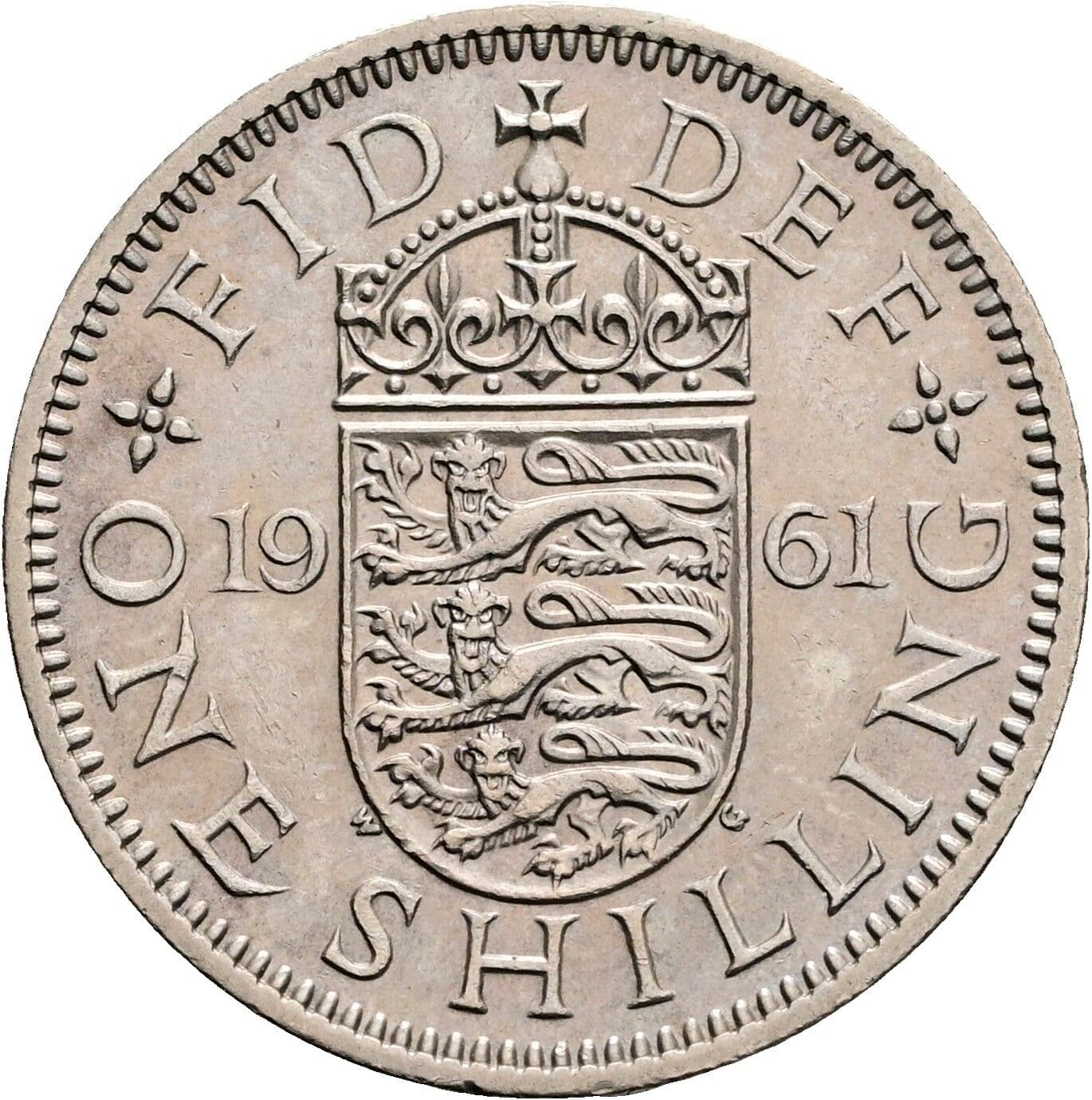 1 Shilling Elisabeth II. 1952-2022 1961 – Rückseite