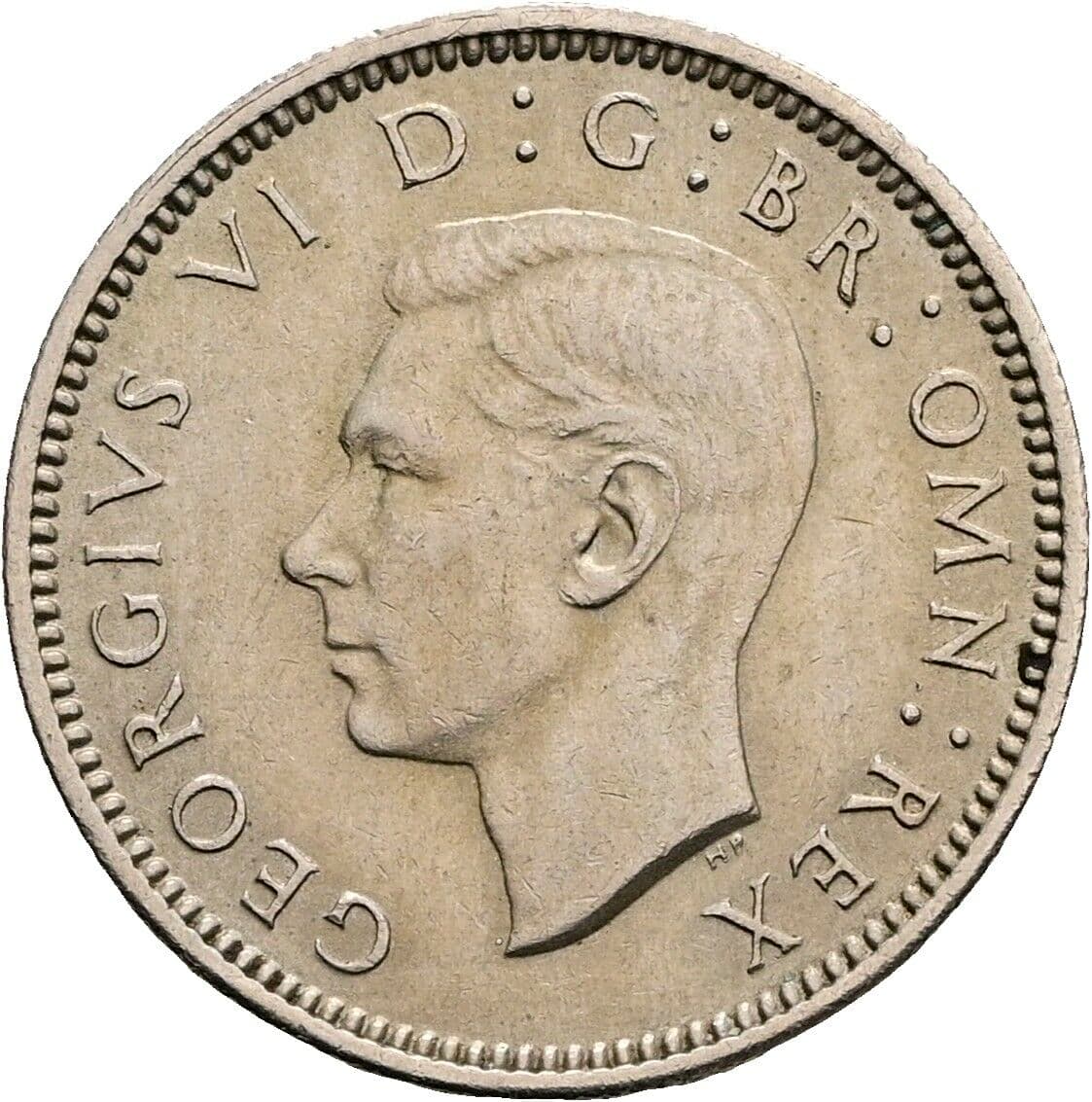 6 Pence Georg VI. (1936-1952) 1950 – Vorderseite