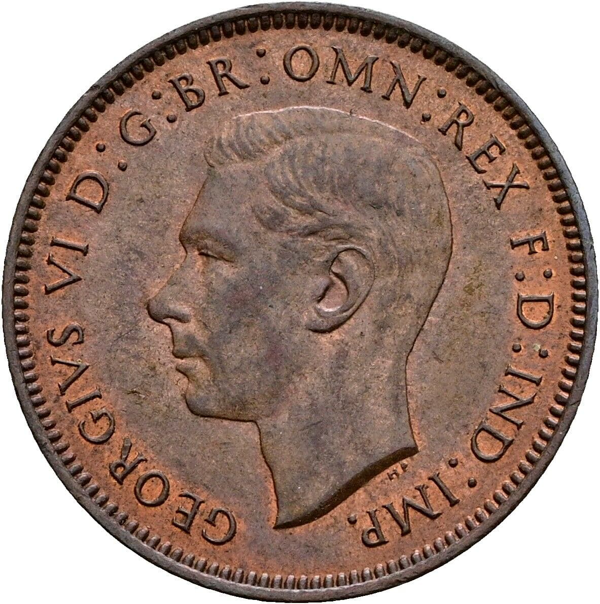 Farthing George VI. 1936-1952 1943 – Vorderseite