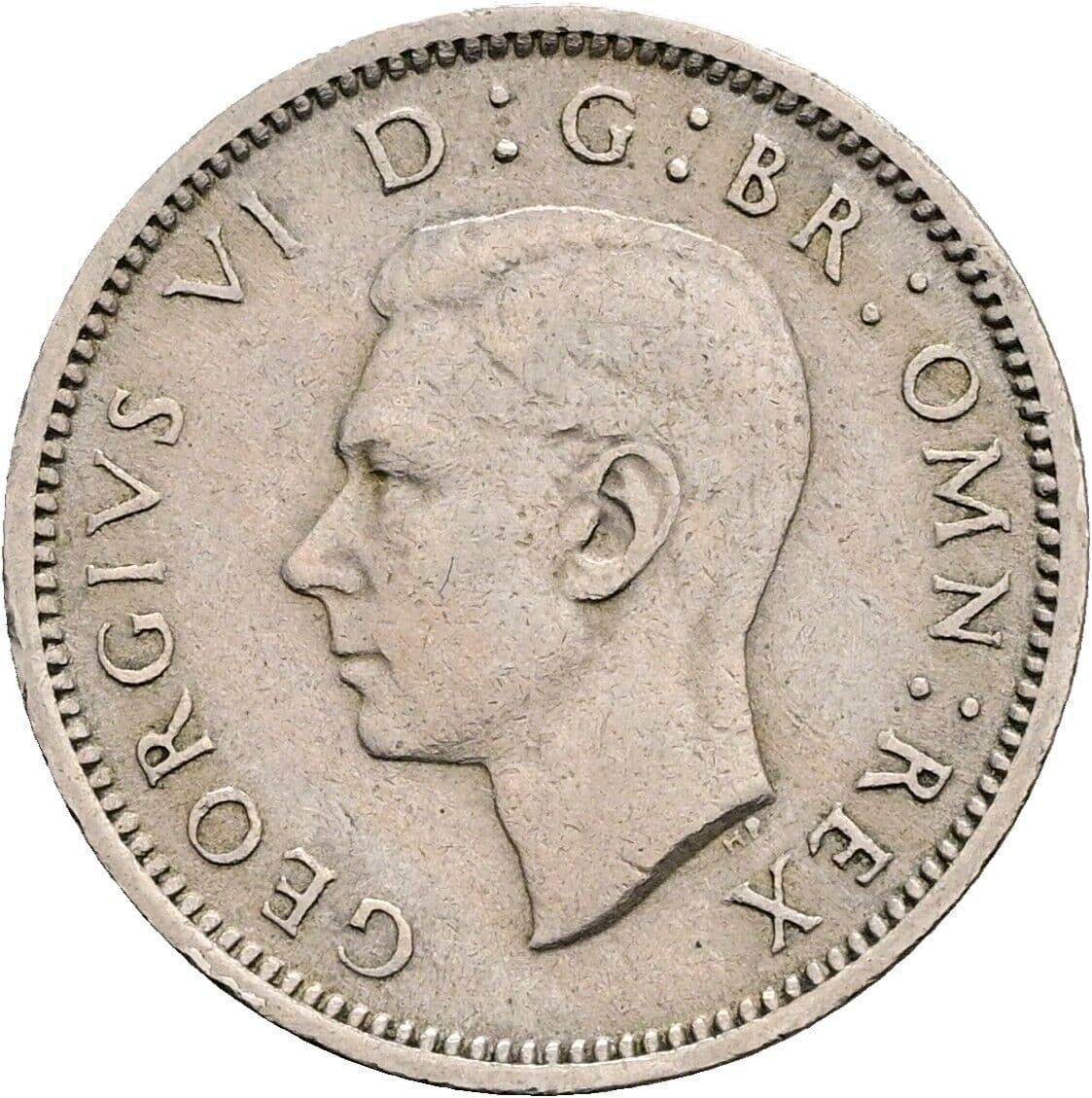 6 Pence George VI. 1936-1952 1949 – Vorderseite