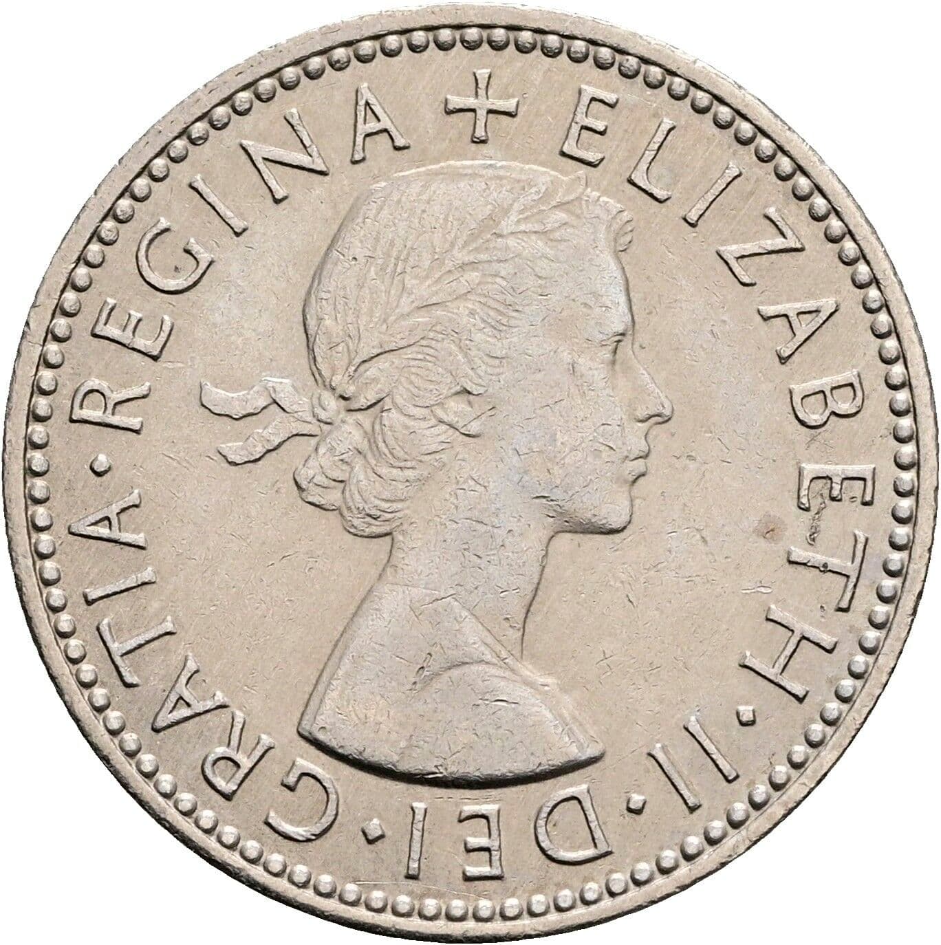 1 Shilling Elisabeth II. 1952-2022 1966 – Vorderseite