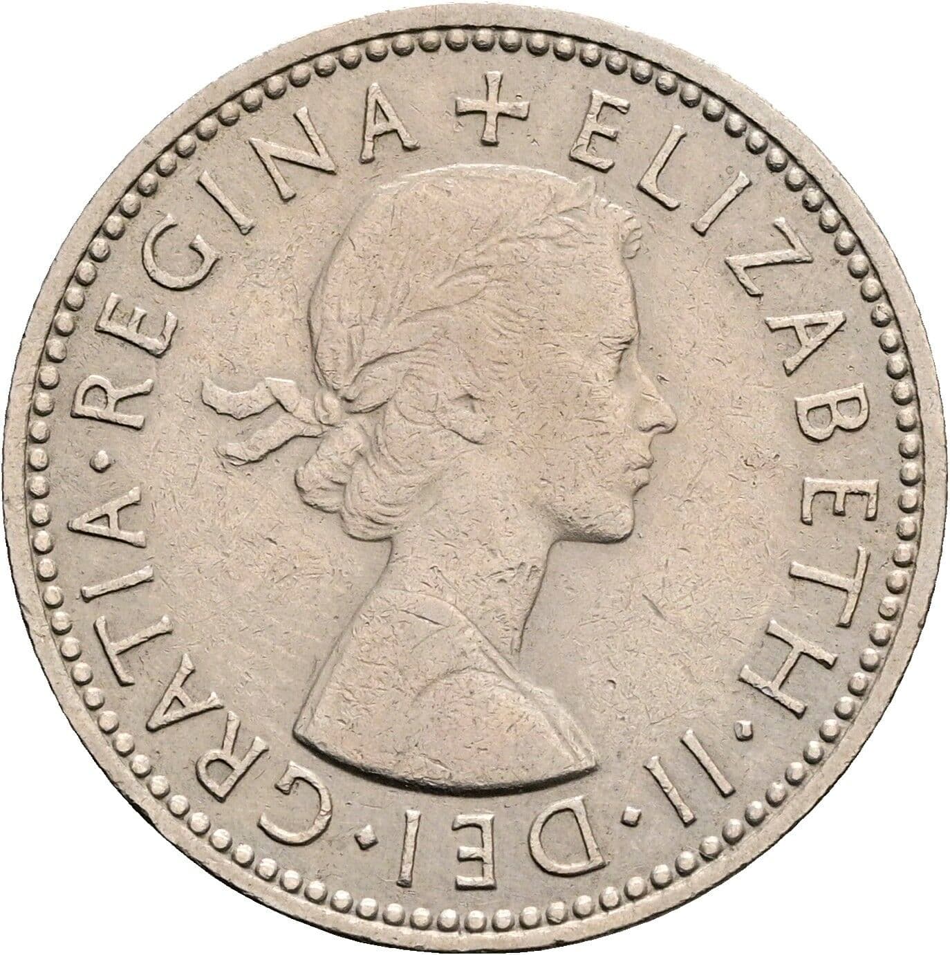 1 Shilling Elisabeth II. 1952-2022 1963 – Vorderseite