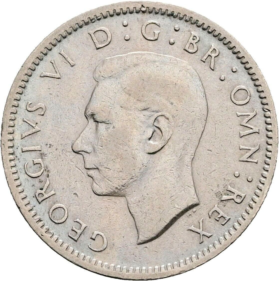 6 Pence George VI. 1936-1952 1948 – Vorderseite