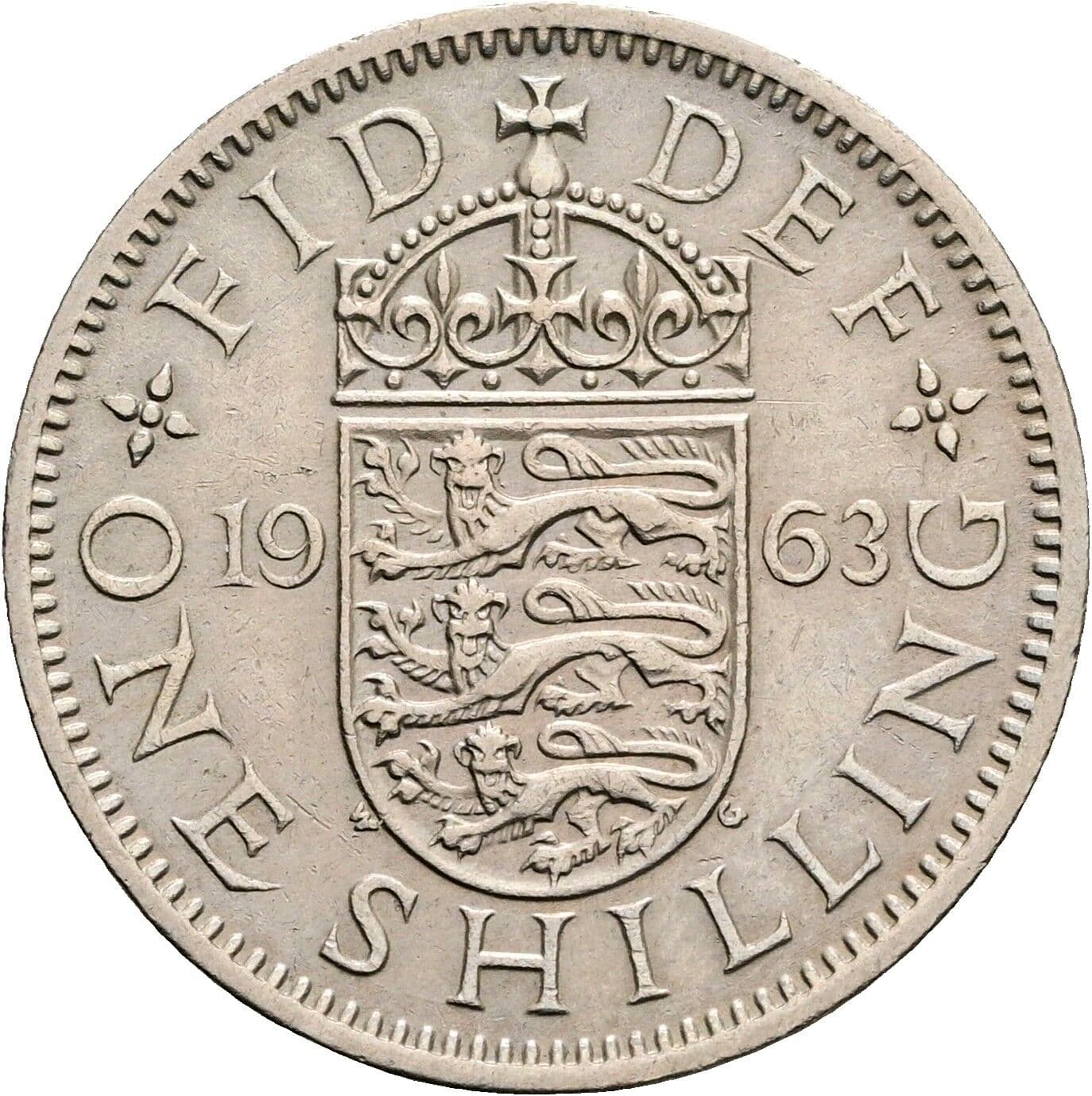 1 Shilling Elisabeth II. 1952-2022 1963 – Rückseite