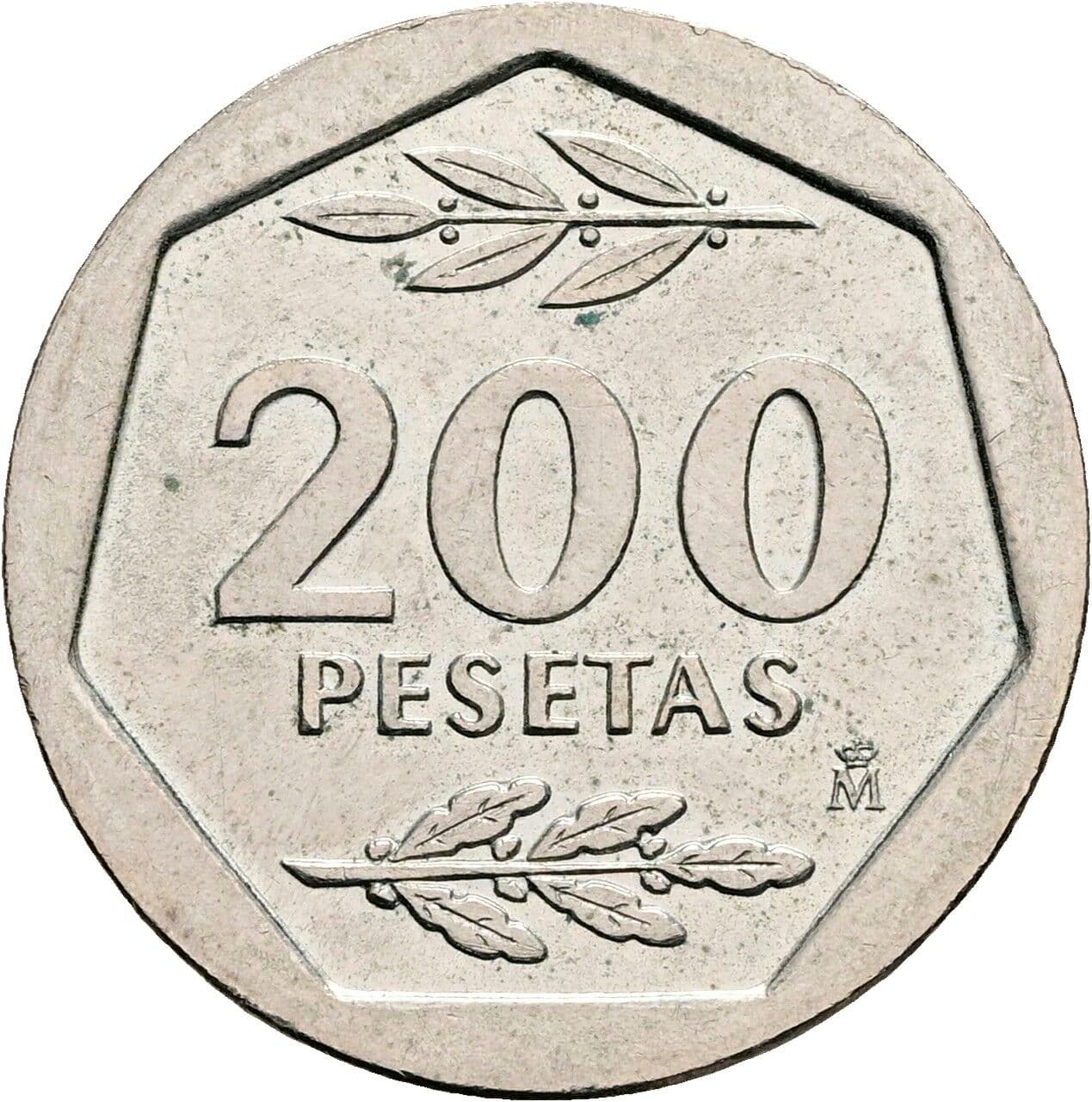 200 Pesetas Juan Carlos (1975-2014) 1986 – Rückseite