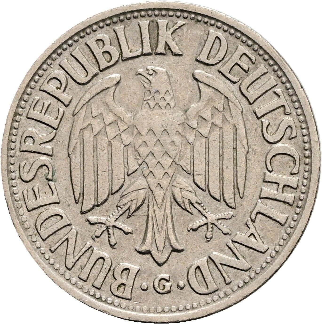 1 Deutsche Mark 1950 G – Rückseite