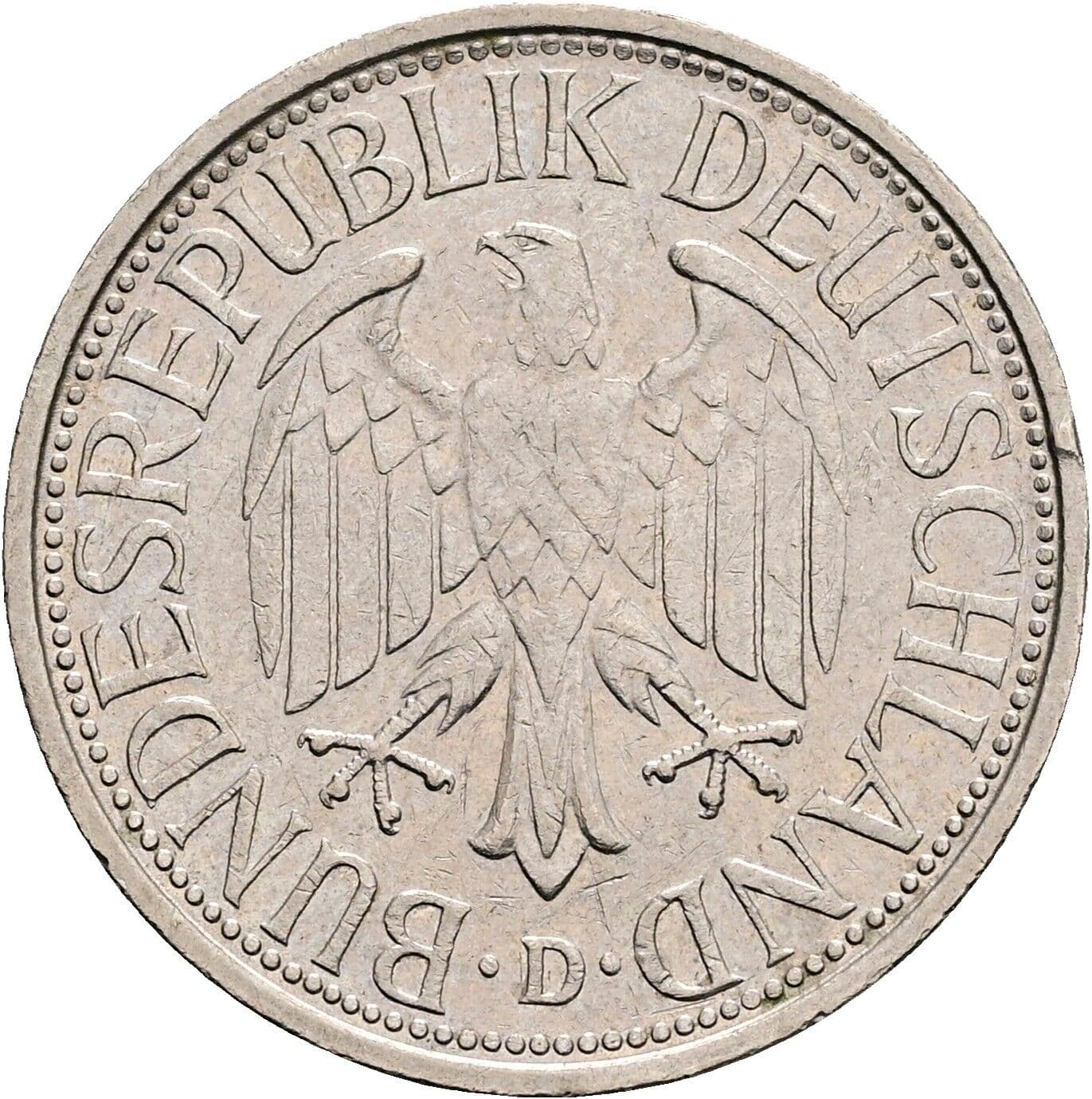 1 Deutsche Mark 1975 D – Rückseite