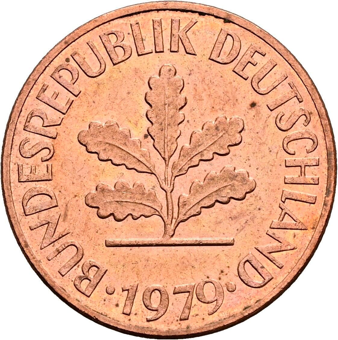 2 Pfennig 1979 J – Rückseite