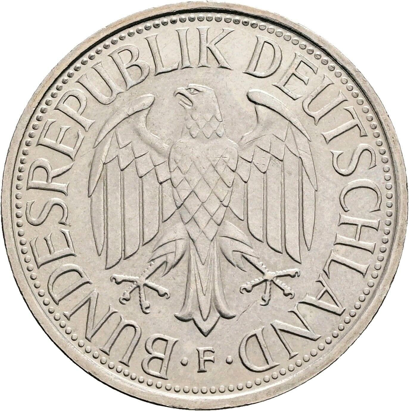 1 Deutsche Mark 1988 F – Rückseite