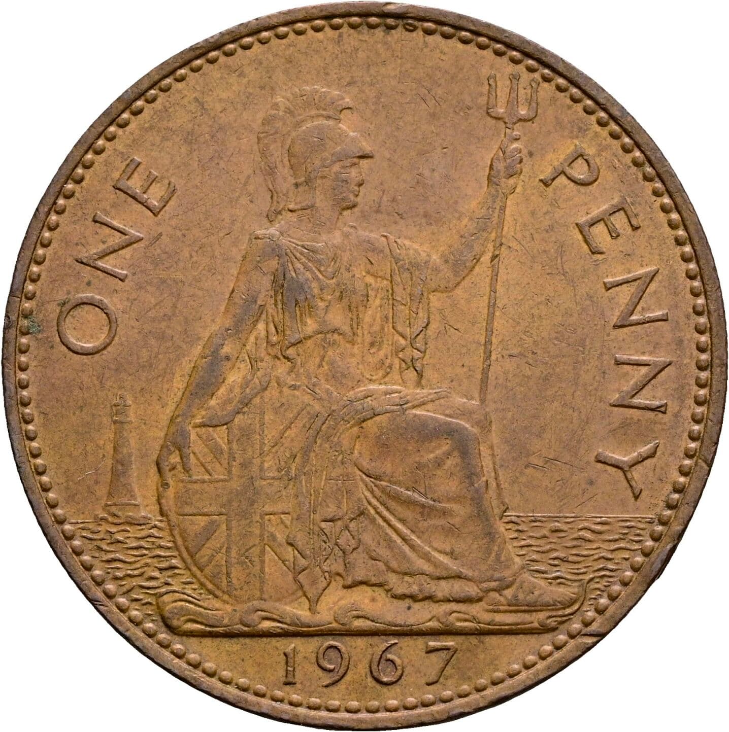 1 Penny Elisabeth II. 1952-2022 1967 – Rückseite
