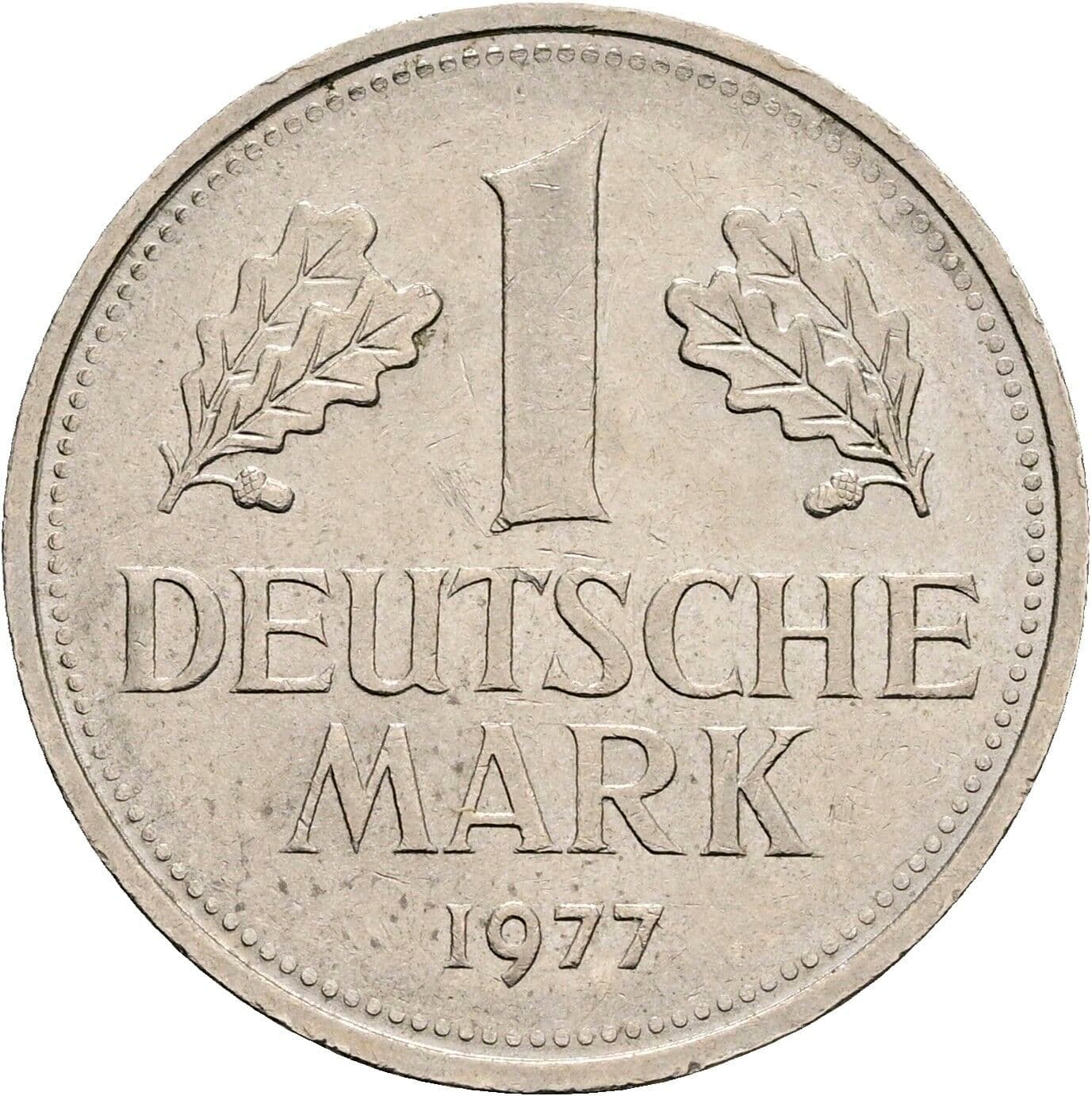 1 Deutsche Mark 1977 F – Vorderseite
