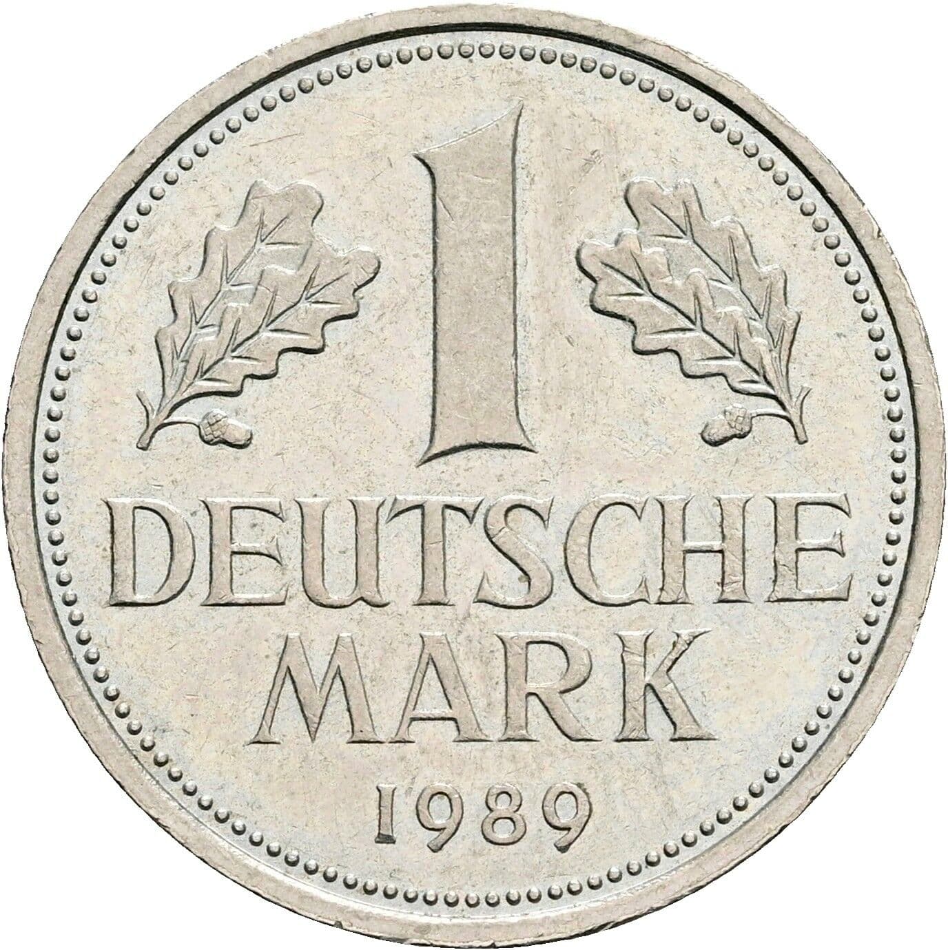 1 Deutsche Mark 1989 G – Vorderseite