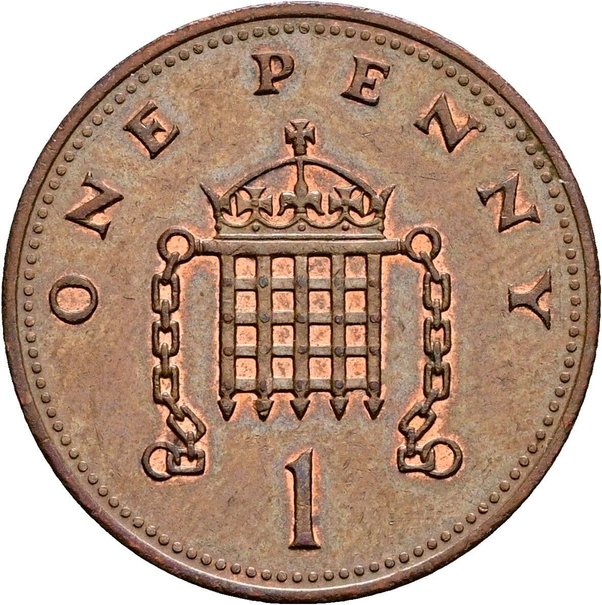 1 Penny Elisabeth II. 1952-2022 1989 – Rückseite