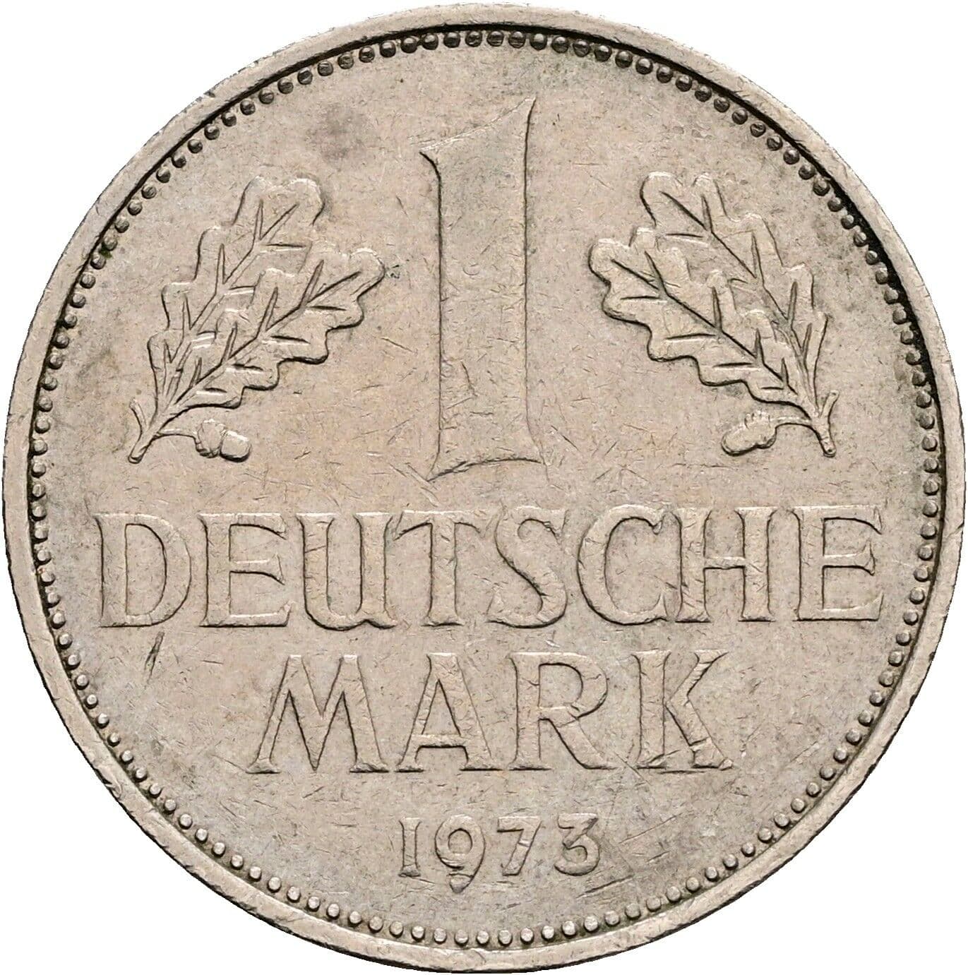 1 Deutsche Mark 1973 G – Vorderseite