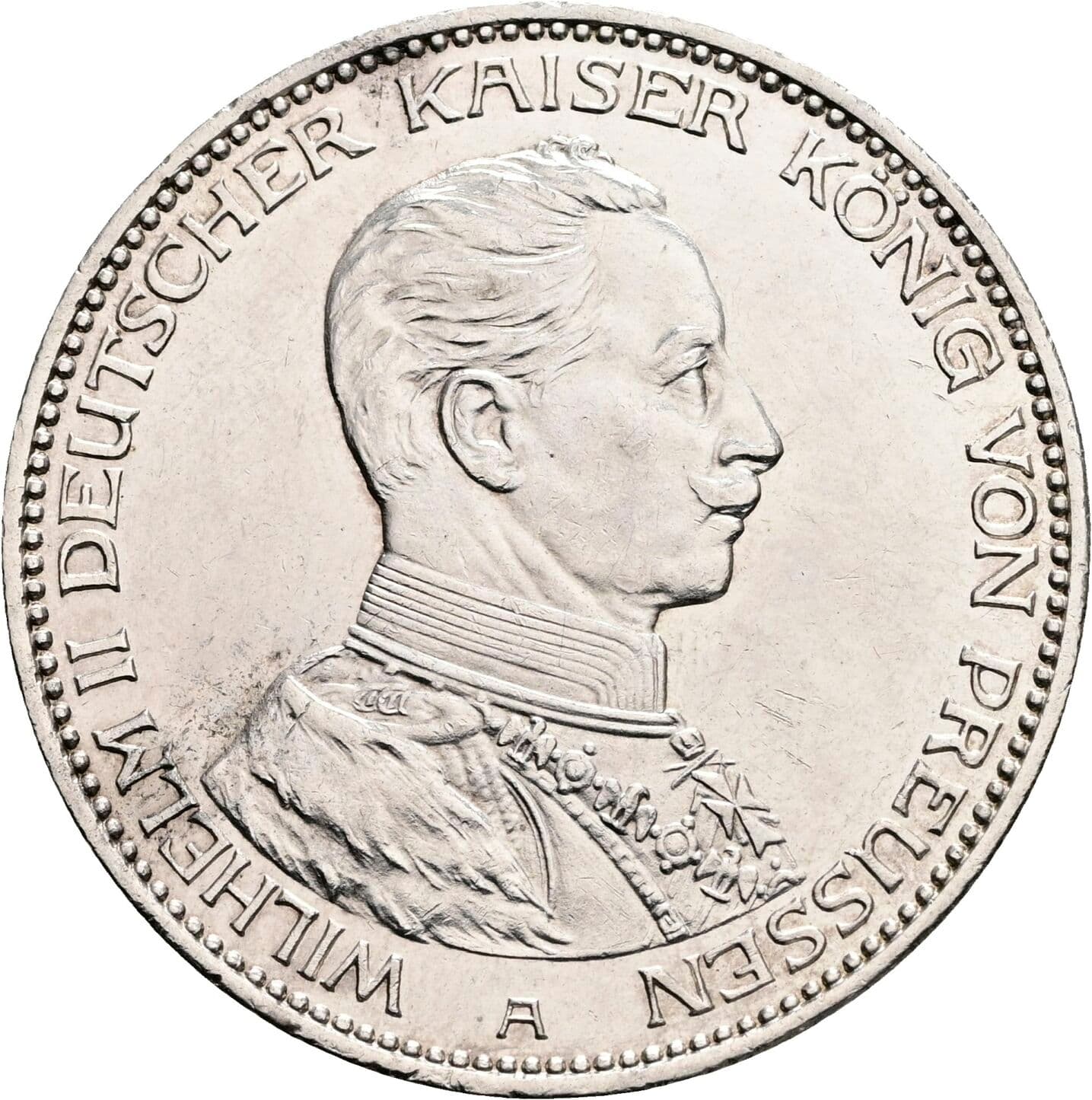 3 Mark Wilhelm II. 1888-1918 1914 A – Vorderseite