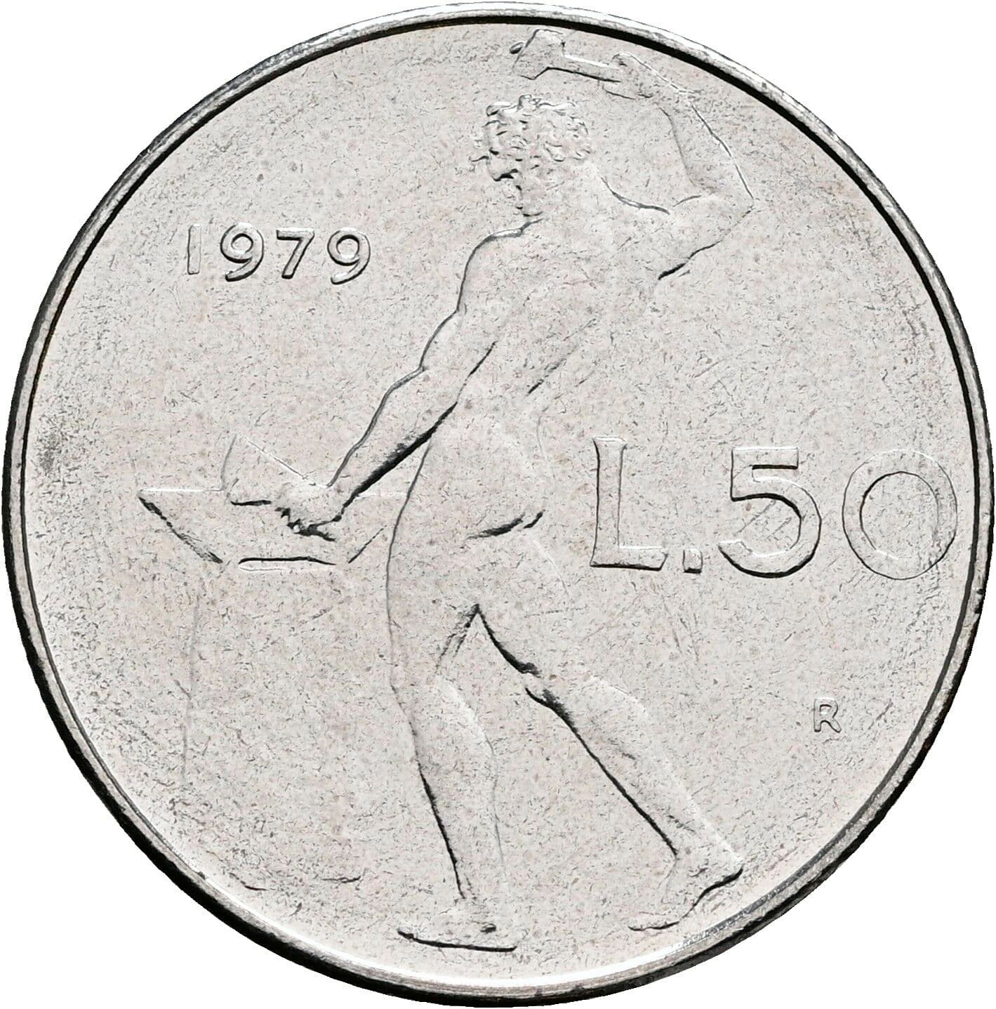 50 Lire 1979 – Rückseite